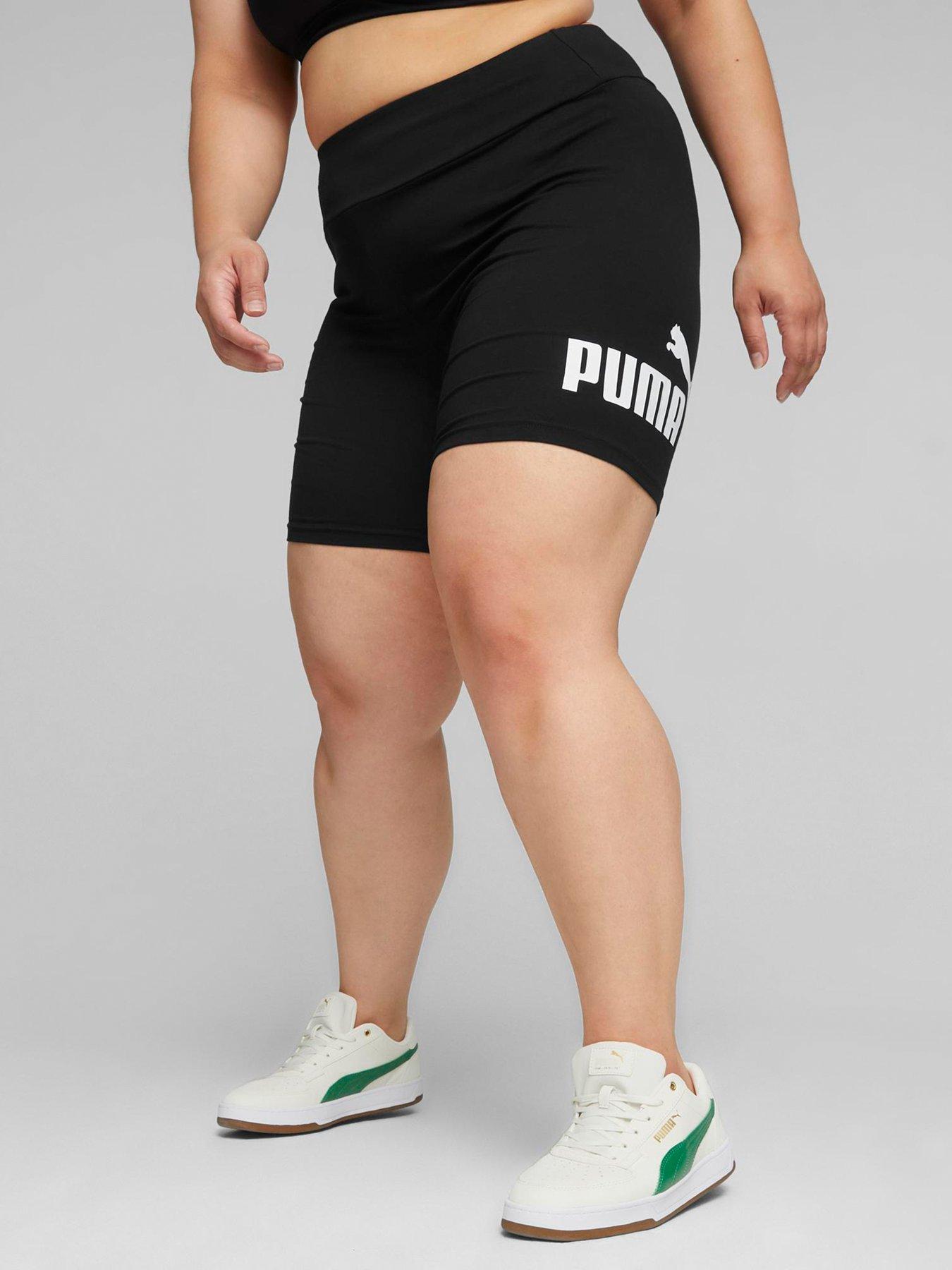 puma women's ess 7" logo cycling shorts - black