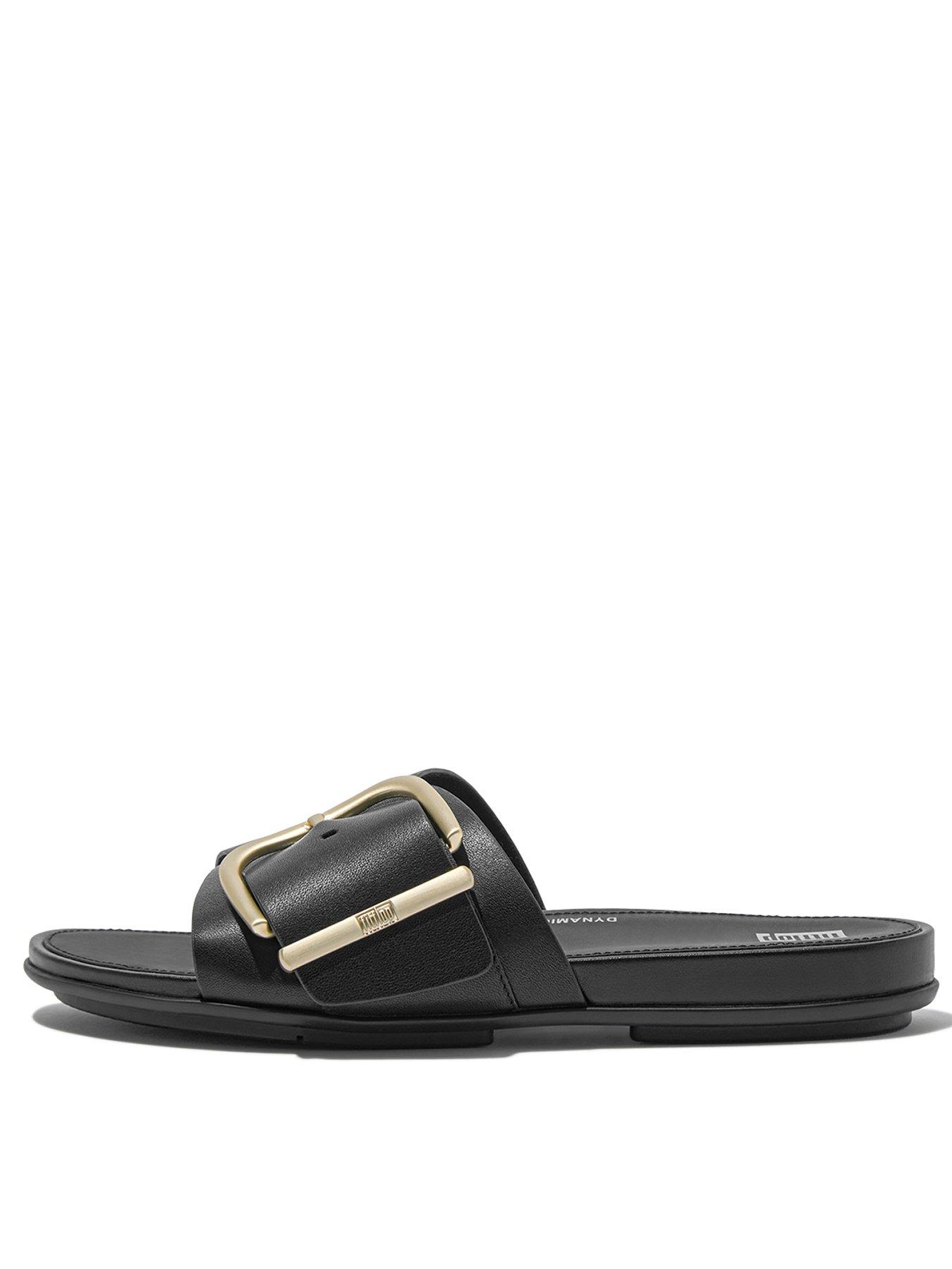 fitflop-gracie-maxi-buckle-leather-slides-black