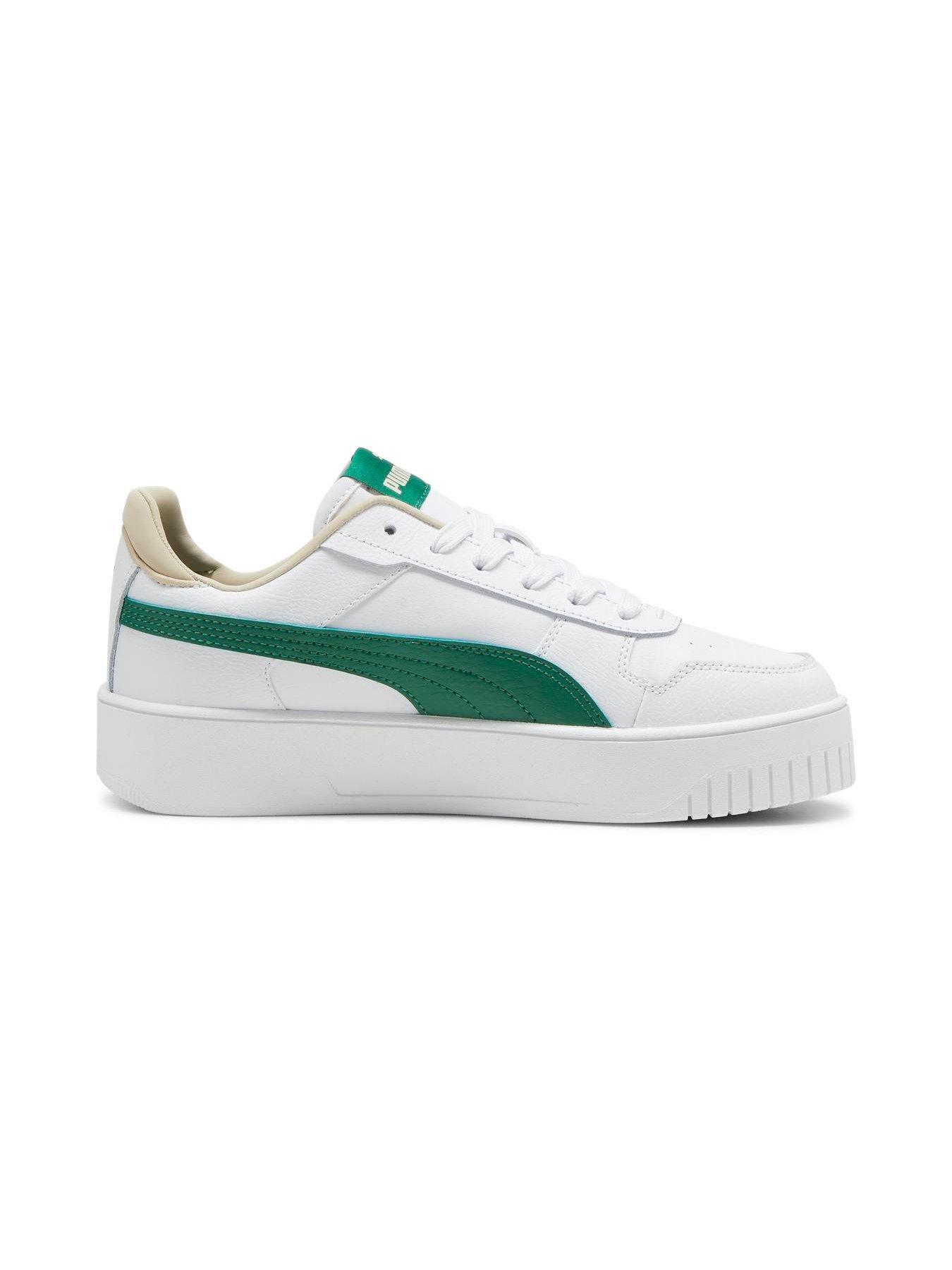 Puma Womens Carina Street Trainers White green Very