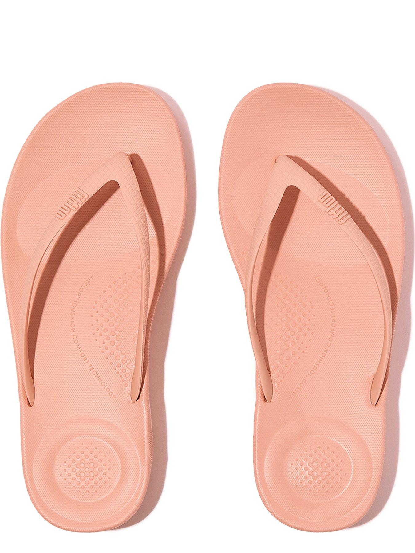 FitFlop Iqushion Ergonomic Flip-flops - Blushy - Pink | Very.co.uk