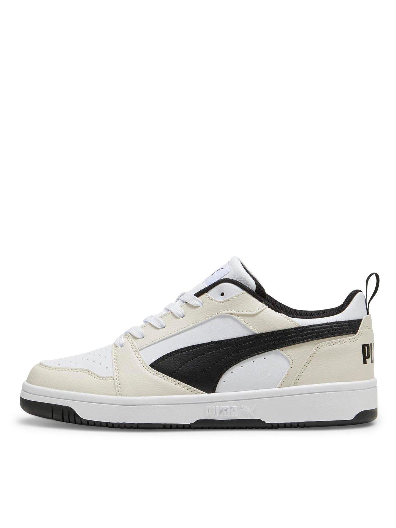 Puma Mens Rebound v6 Low Trainers - White/Black