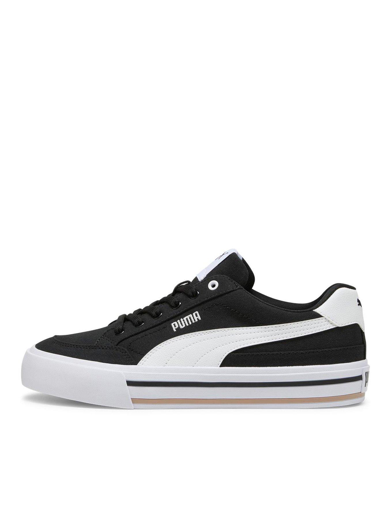 Puma Mens Court Classic Vulc Fs Trainers Black white Very