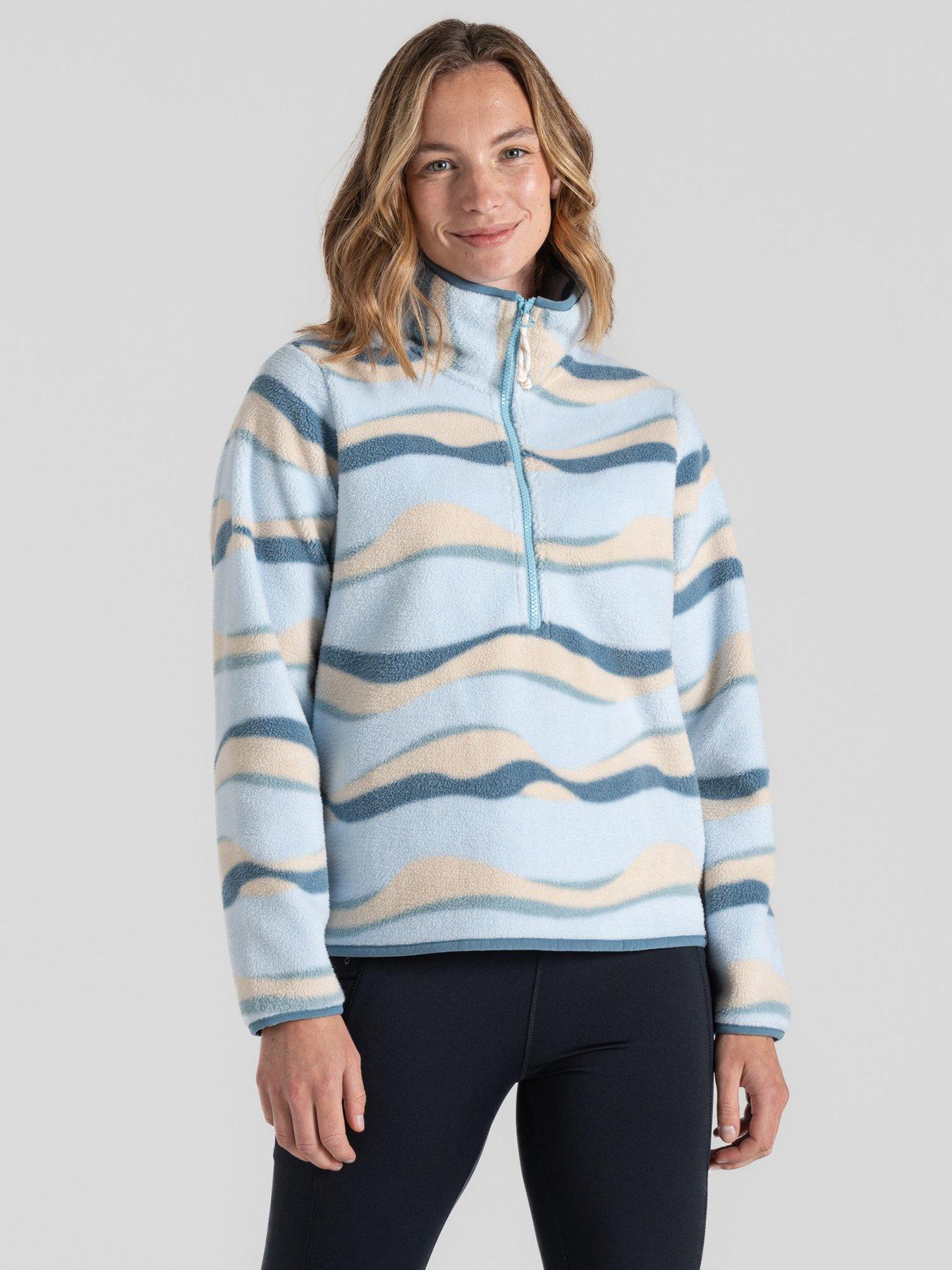 craghoppers womens althea half zip - blue print