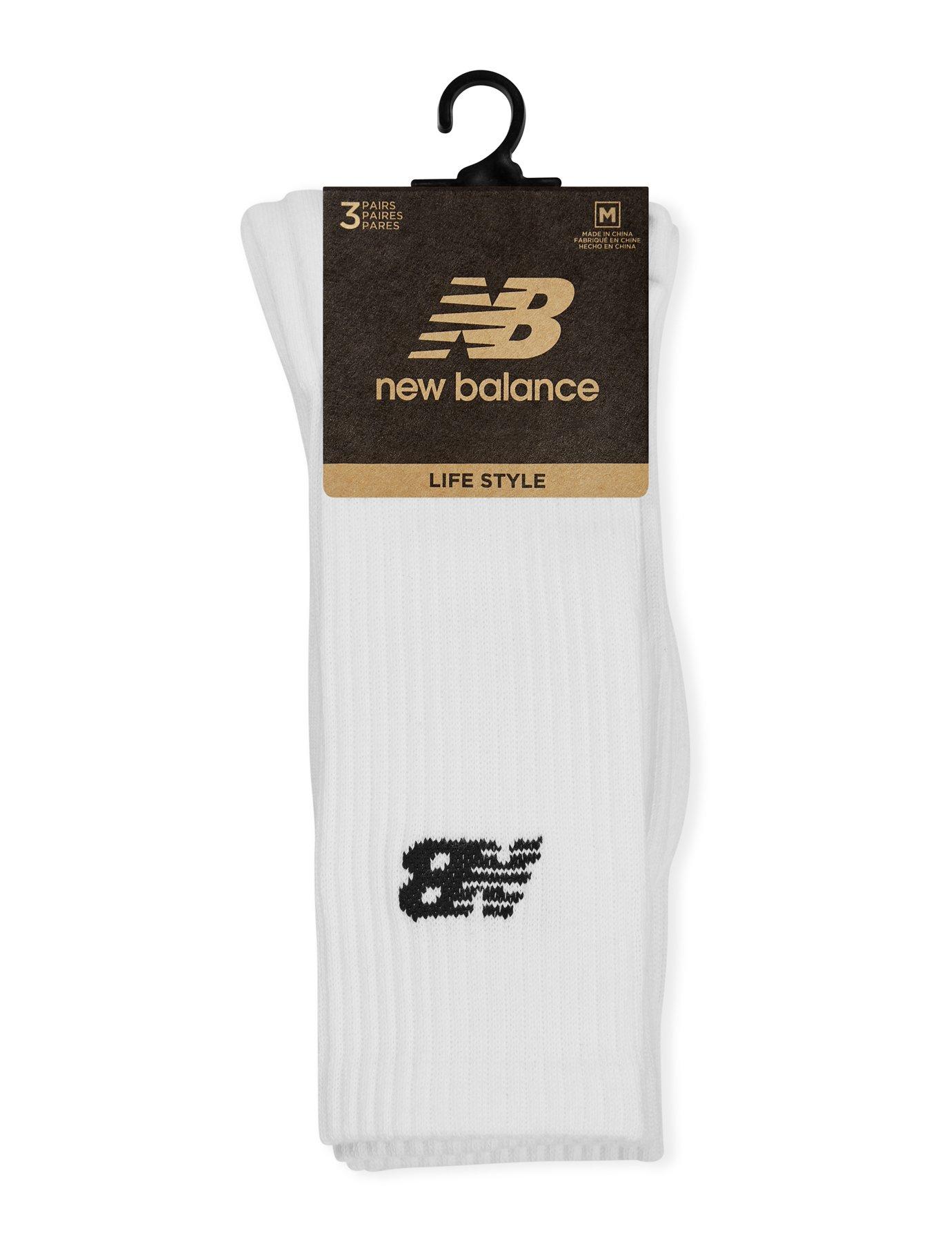 Image 3 of 3 of New Balance NB Everyday 3 Pack&nbsp;Crew Socks - White