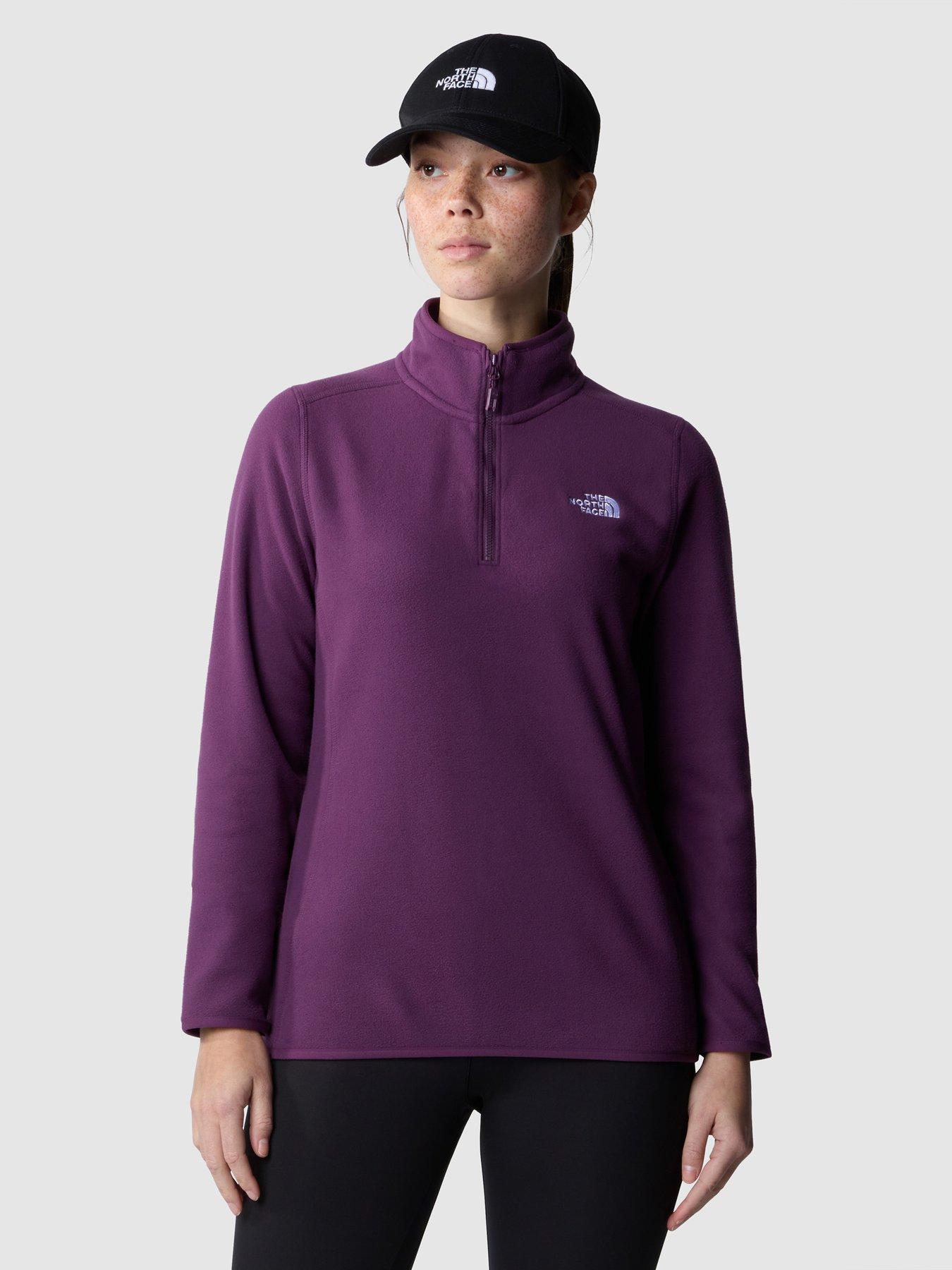 THE NORTH FACE Women s 100 Glacier 1 4 Zip Top Purple Very