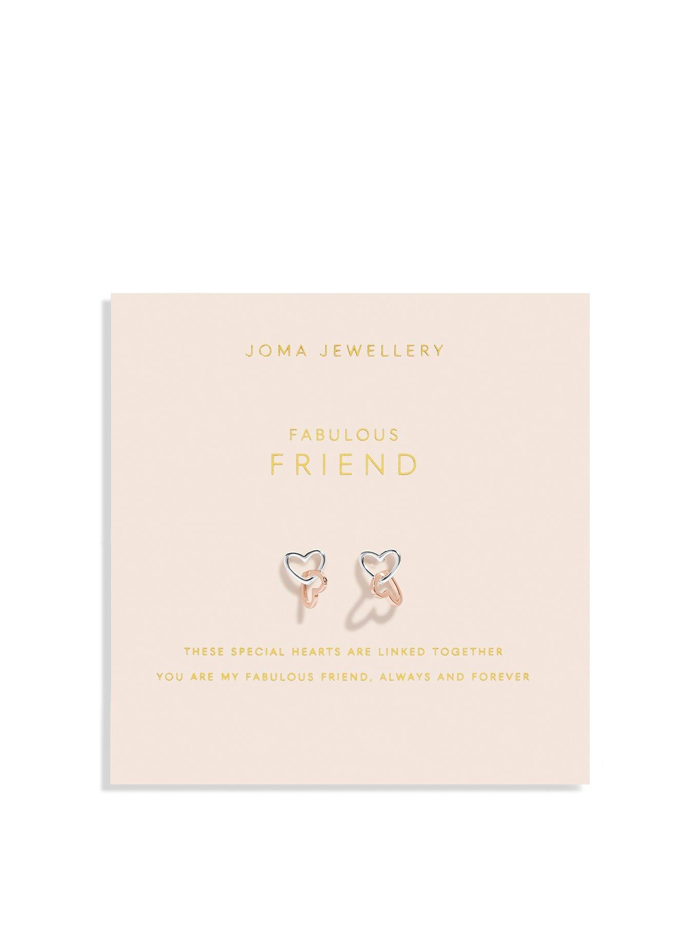 Product photograph of Joma Jewellery Forever Yours Earrings Fabulous Friend Silver And Rose Gold Earrings from very.co.uk
