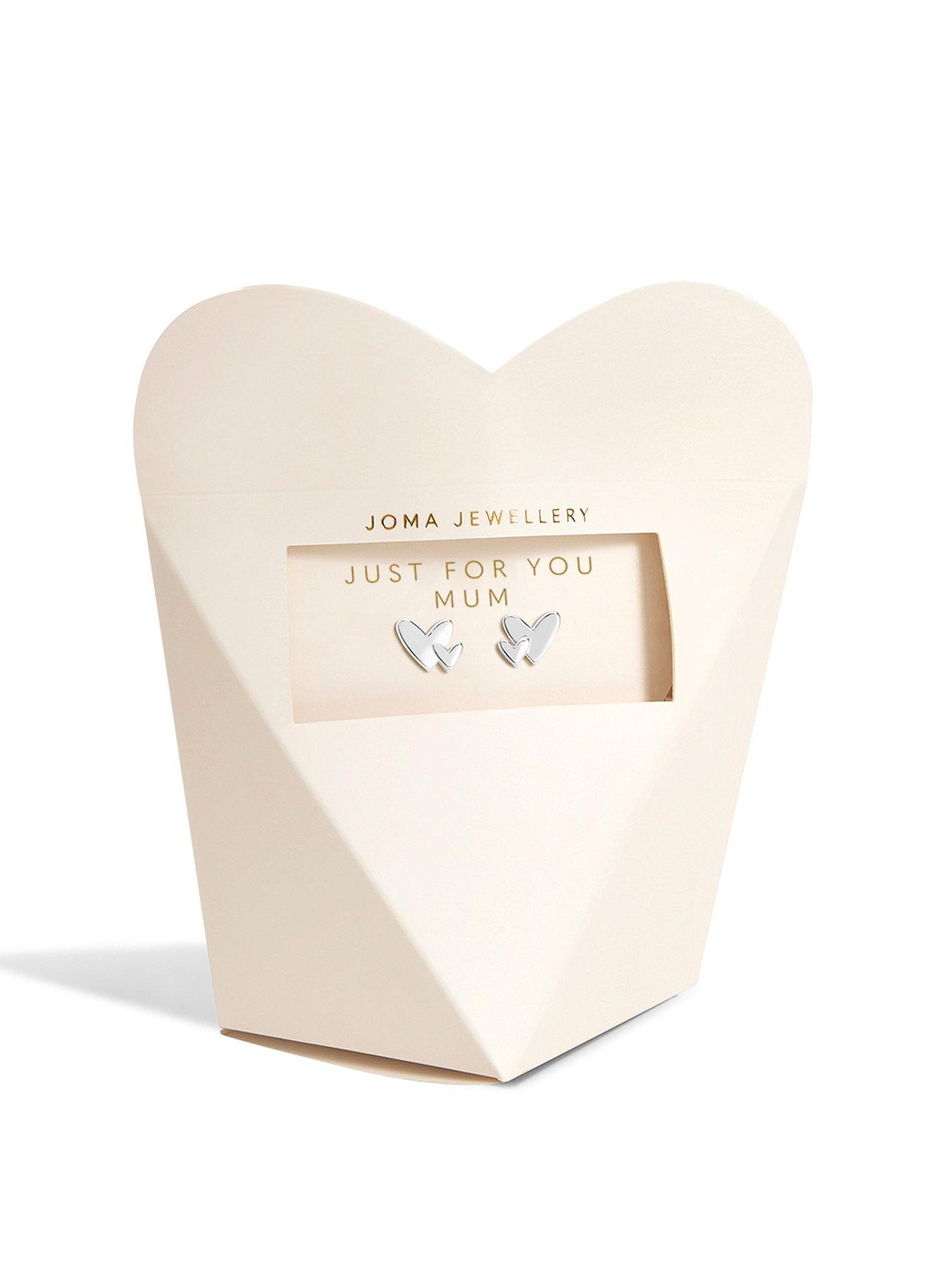 Product photograph of Joma Jewellery Mother S Day From The Heart Gift Box Just For You Mum Silver Earrings from very.co.uk