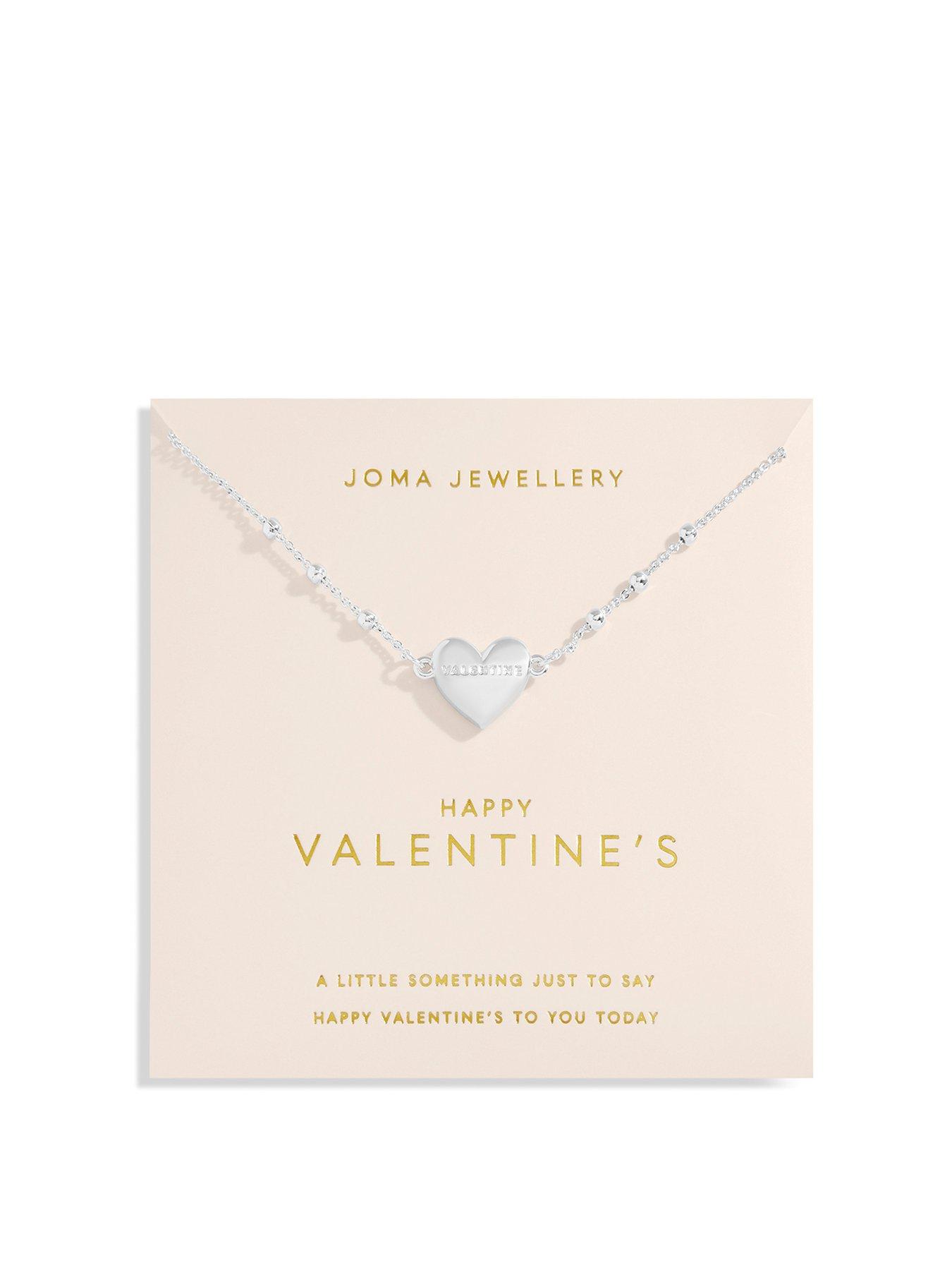 Product photograph of Joma Jewellery Forever Yours Love Collection Happy Love Collection Silver Necklace 46cm 5cm Extender from very.co.uk