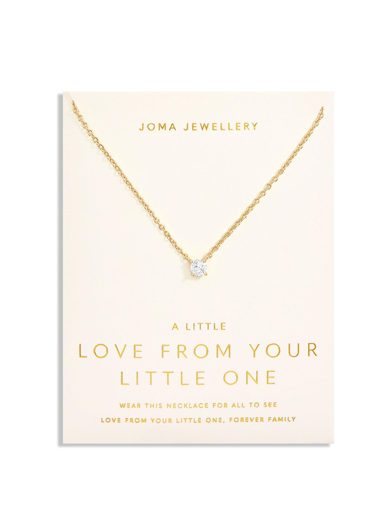 Product photograph of Joma Jewellery Love From Your Little Ones One Gold Necklace 46cm 5cm Extender from very.co.uk