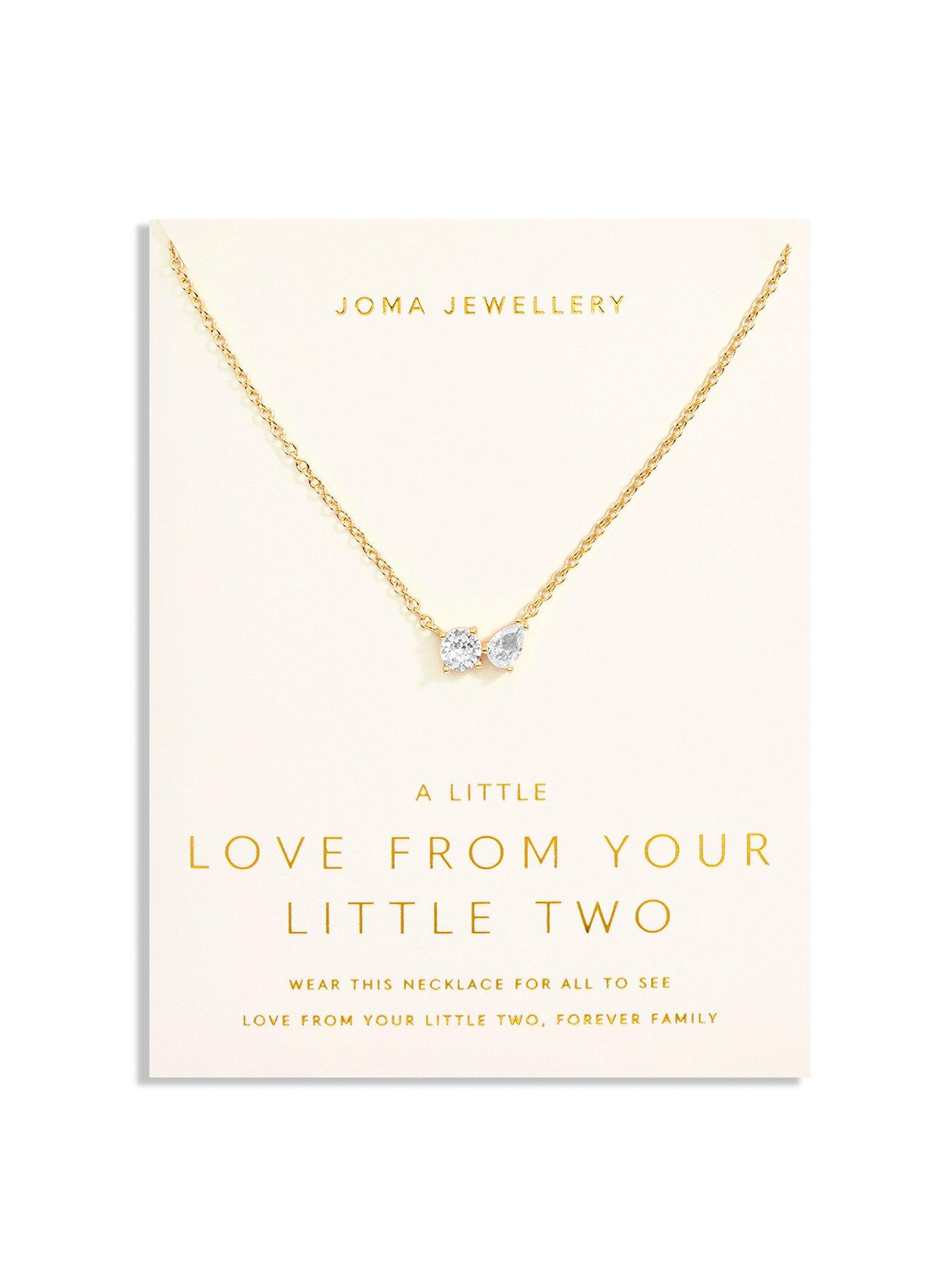 Product photograph of Joma Jewellery Love From Your Little Ones Two Gold Necklace 46cm 5cm Extender from very.co.uk