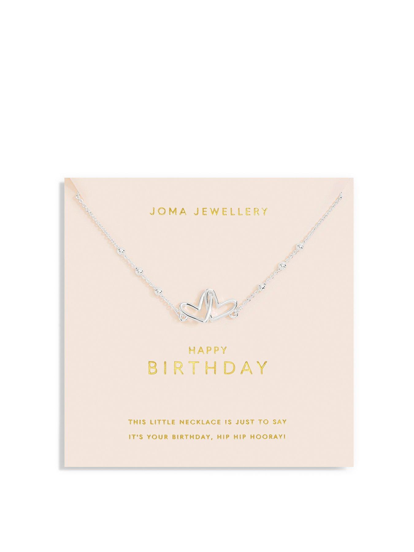 undefined Forever Yours Happy Birthday Necklace In Silver Plating