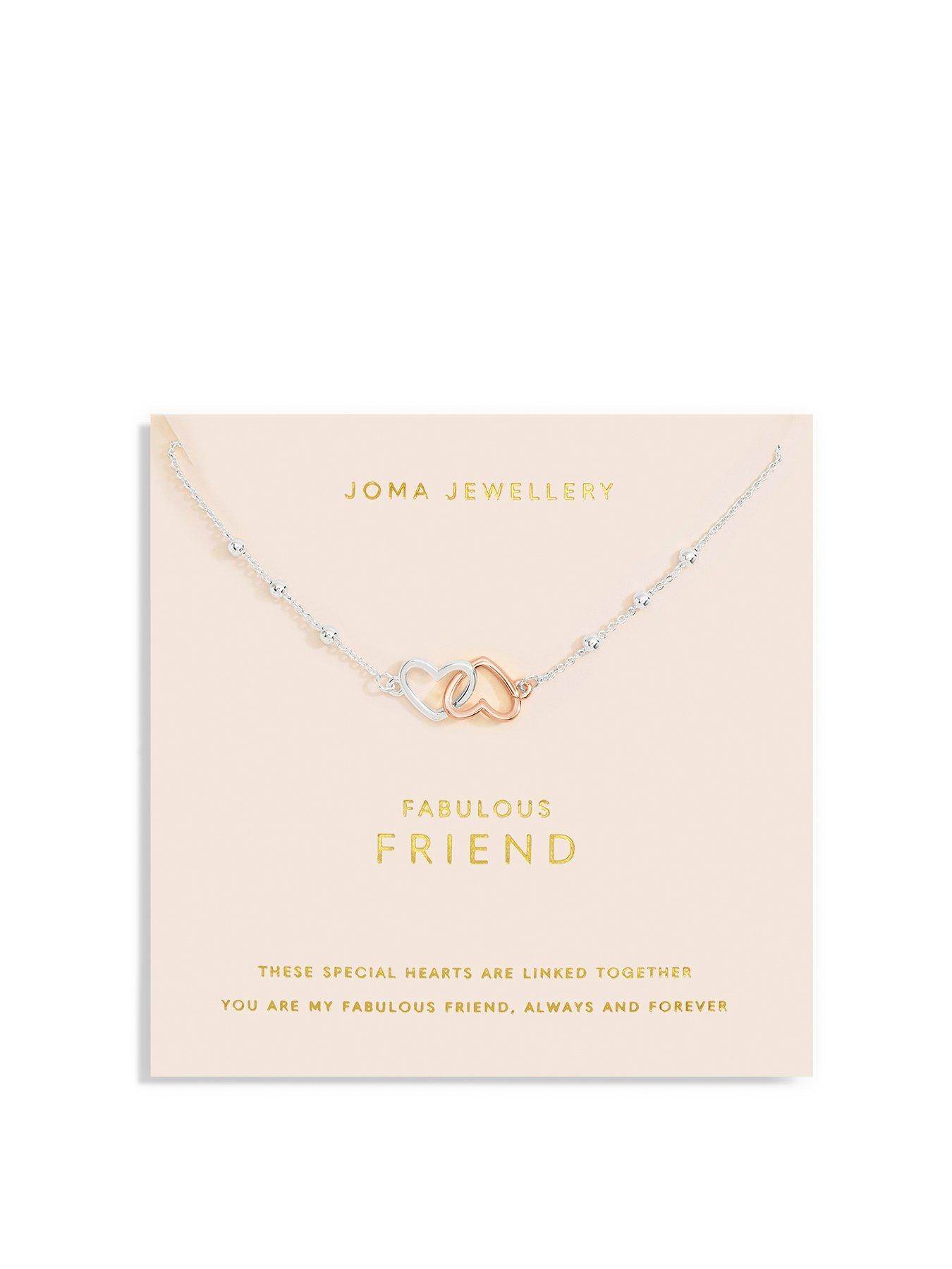 undefined Forever Yours Fabulous Friend Necklace In Silver And Rose Gold Plating