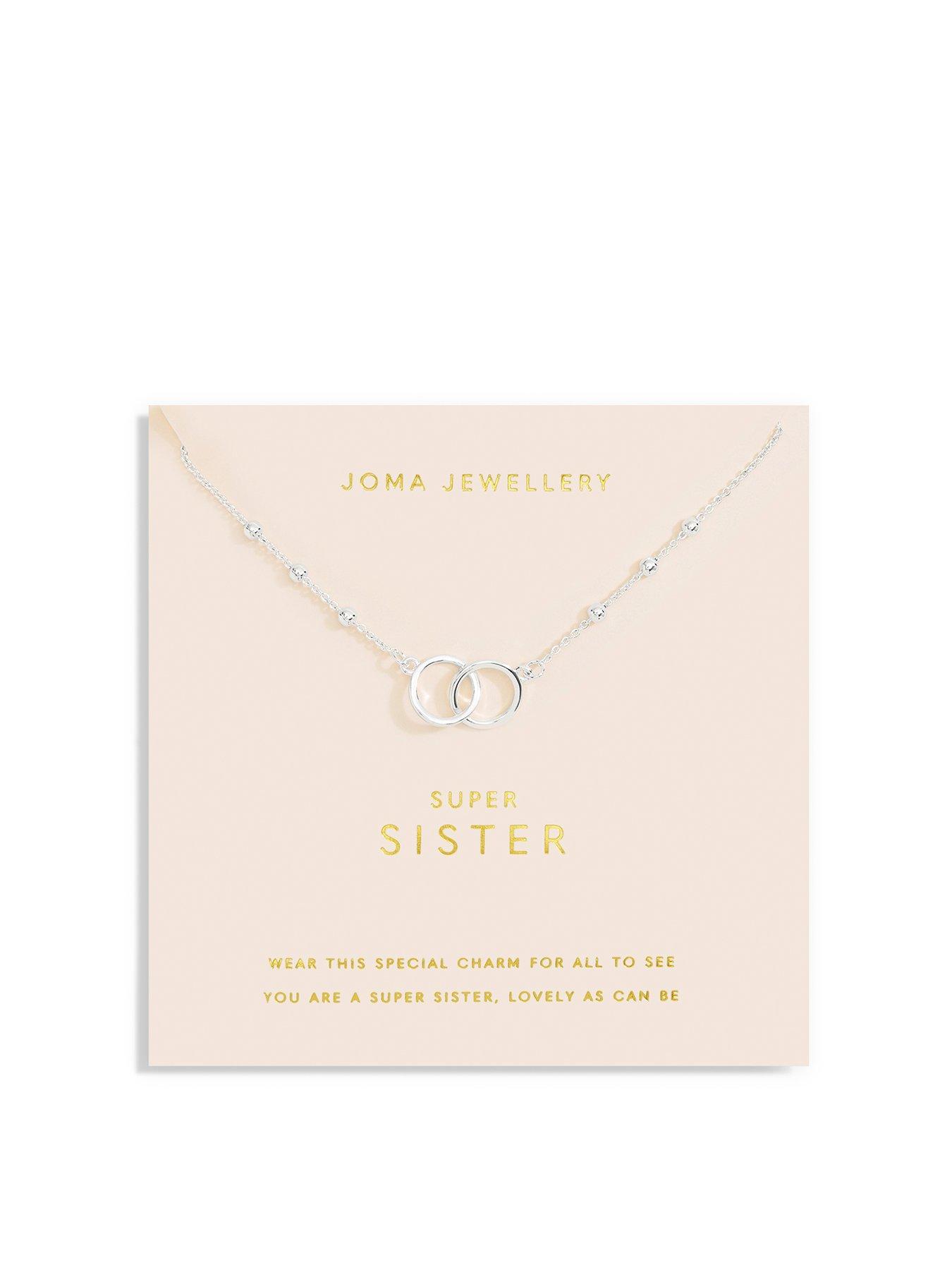 Product photograph of Joma Jewellery Forever Yours Necklace Super Sister Silver Necklace 46cm 5cm Extender from very.co.uk