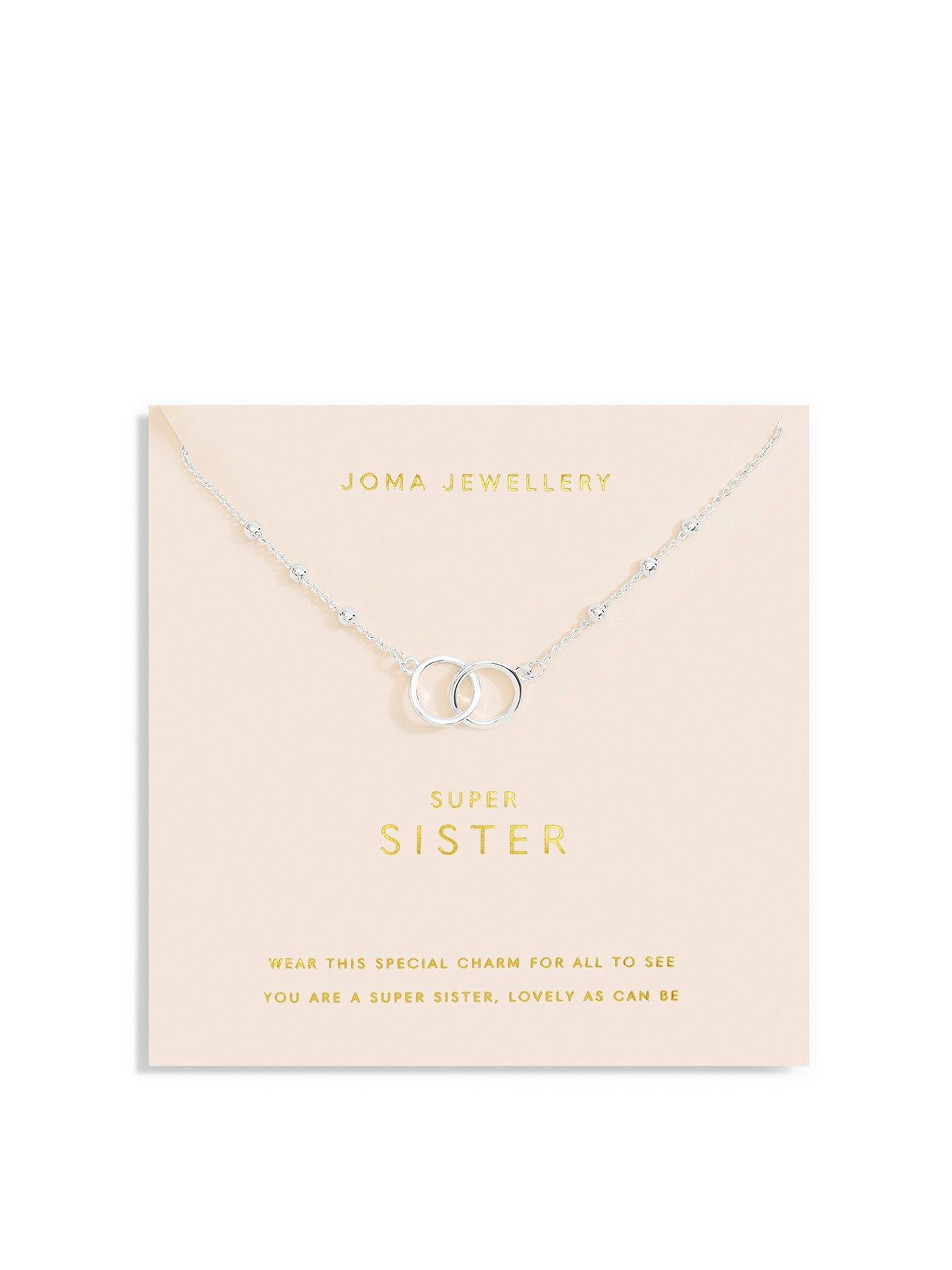 undefined Forever Yours Super Sister Necklace In Silver Plating