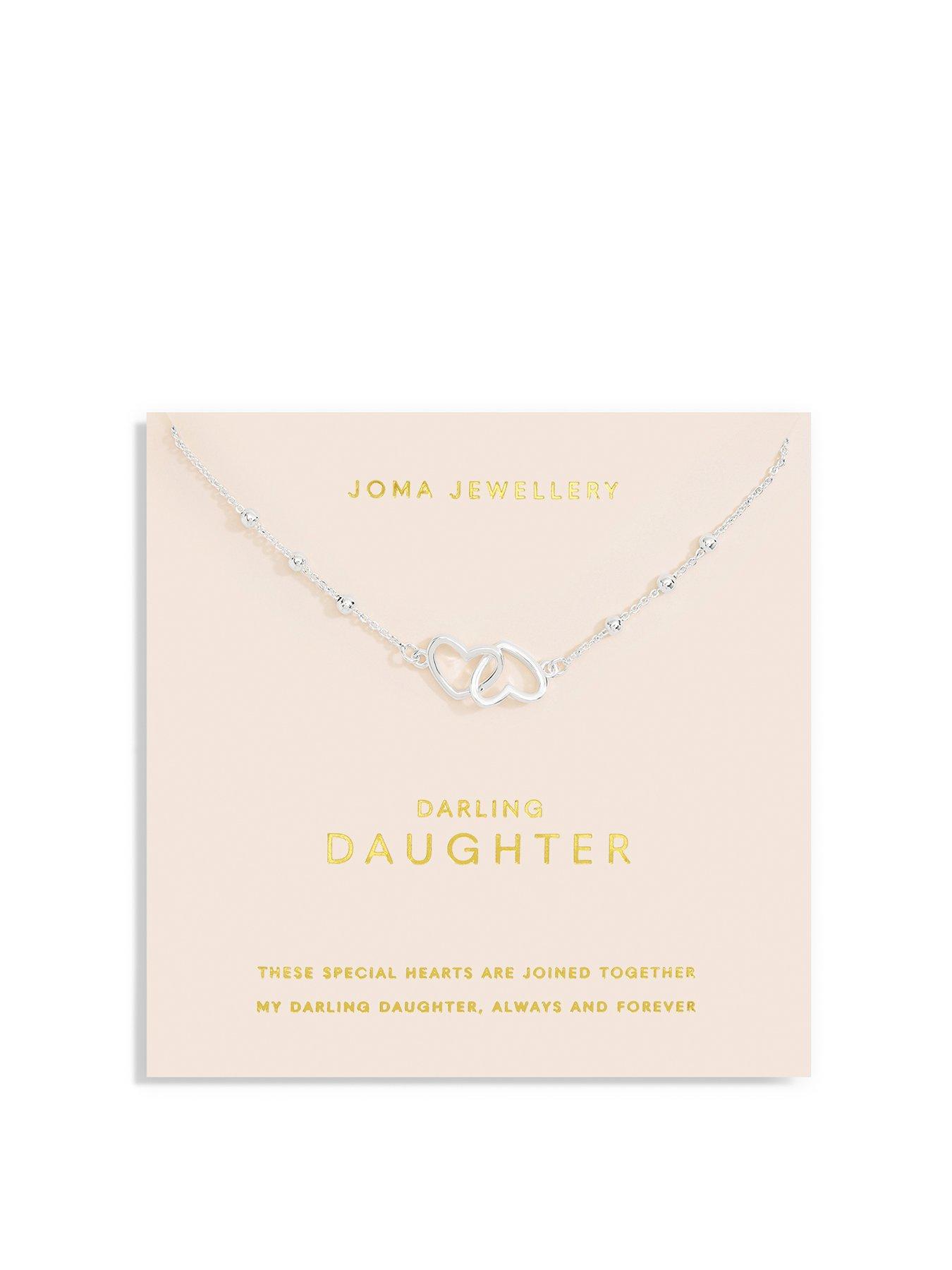 Product photograph of Joma Jewellery Forever Yours Necklace Darling Daughter Silver Necklace 46cm 5cm Extender from very.co.uk