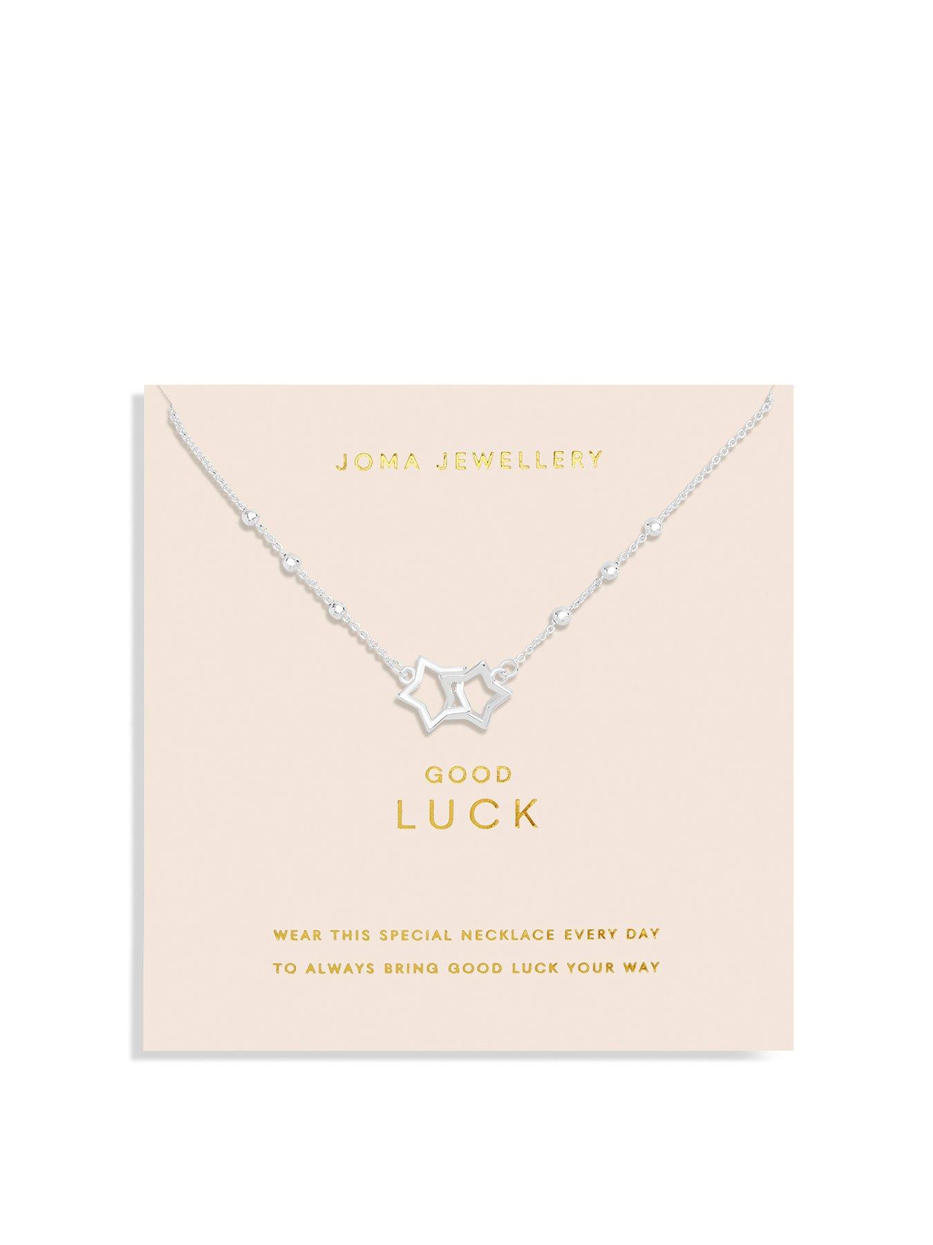 undefined Forever Yours Good Luck Necklace In Silver Plating