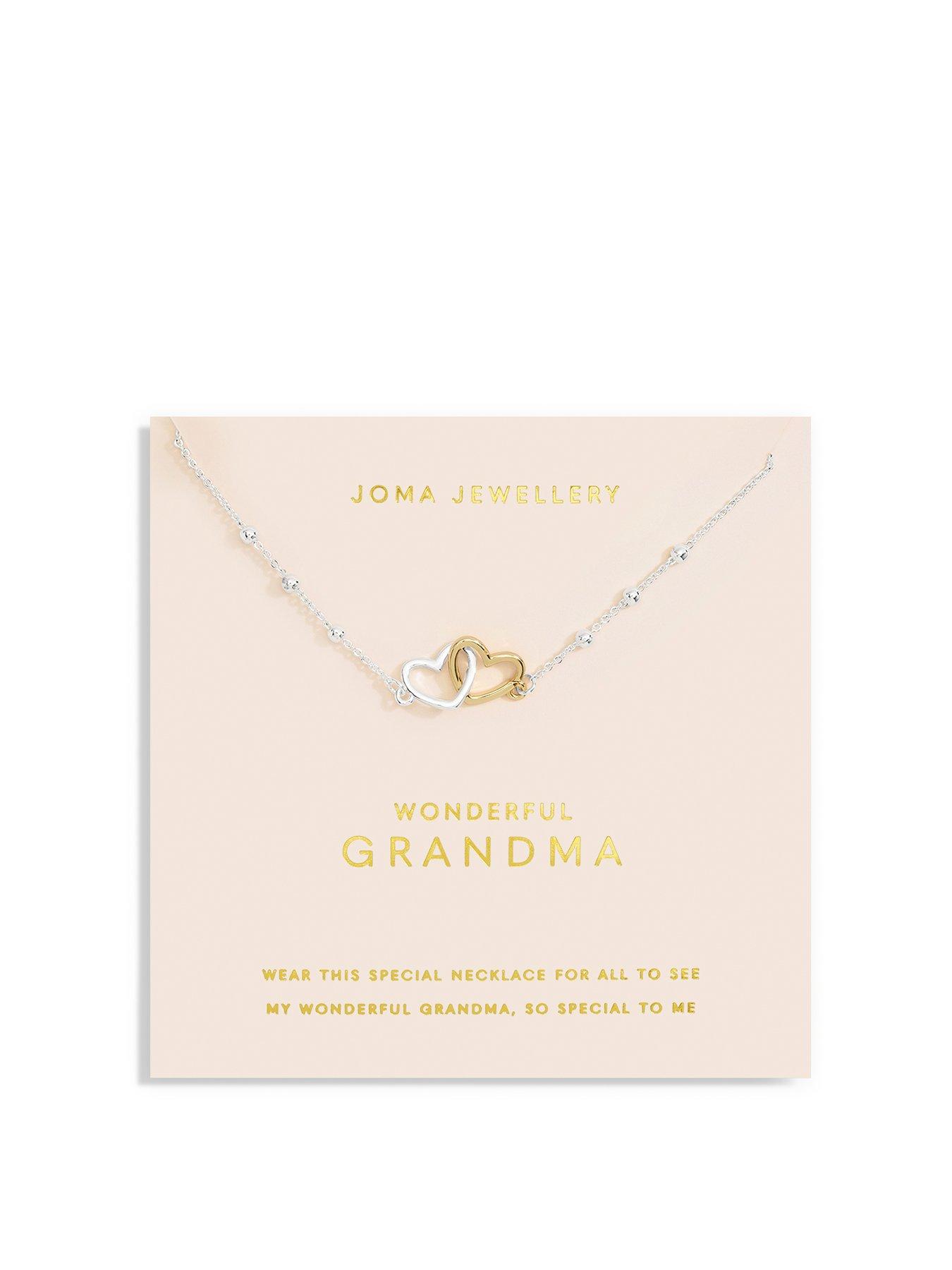 Product photograph of Joma Jewellery Forever Yours Wonderful Grandma Necklace In Silver And Gold Plating from very.co.uk