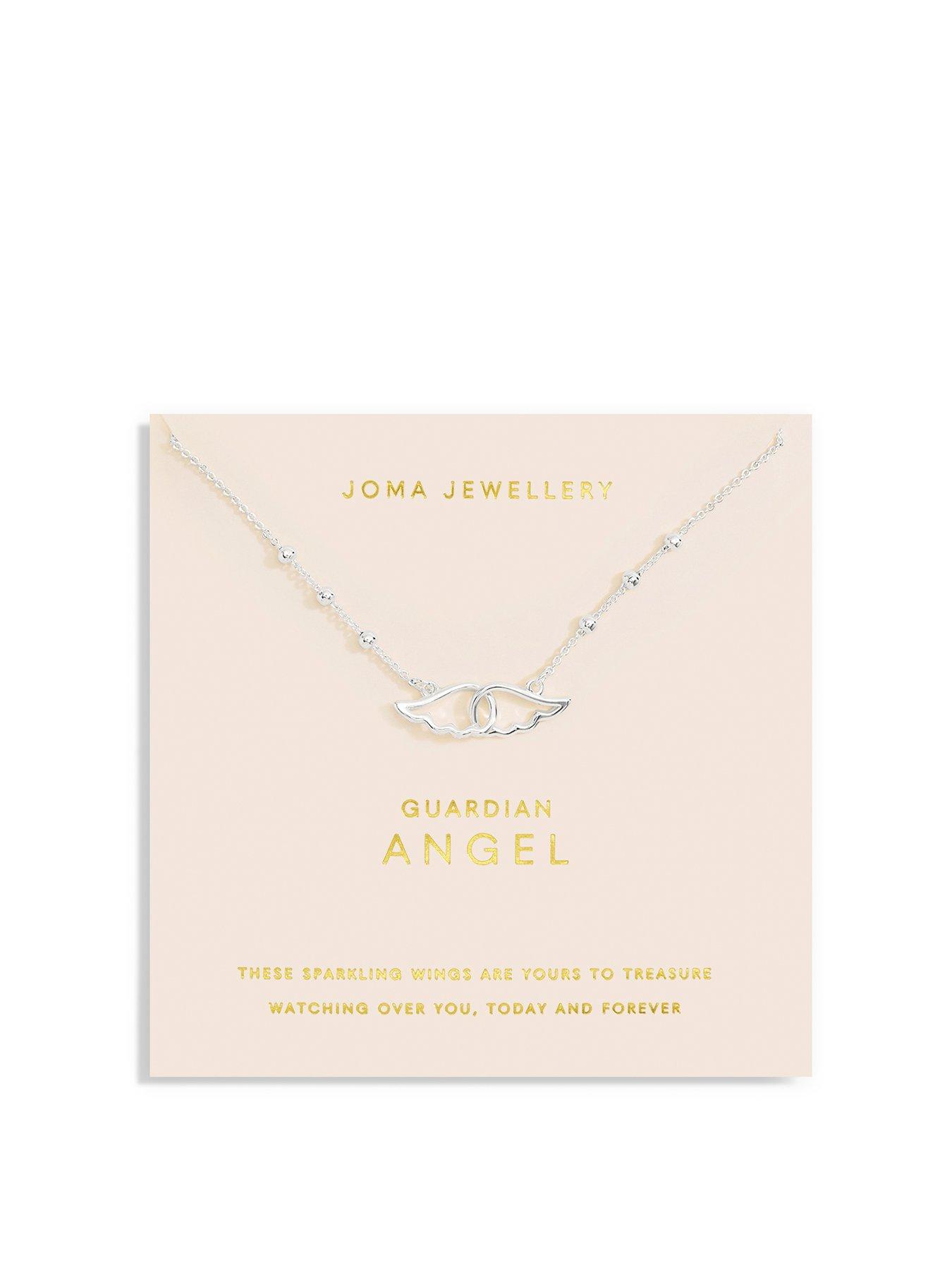 Joma Jewellery Forever Yours Guardian Angel Necklace In Silver Plating