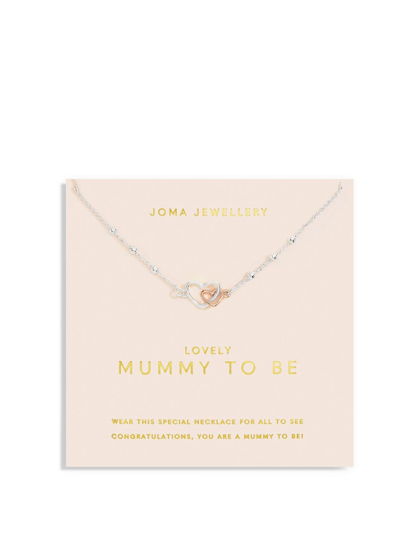 Product photograph of Joma Jewellery Forever Yours Necklace Lovely Mummy To Be Silver And Rose Gold Necklace 46cm 5cm Extender from very.co.uk