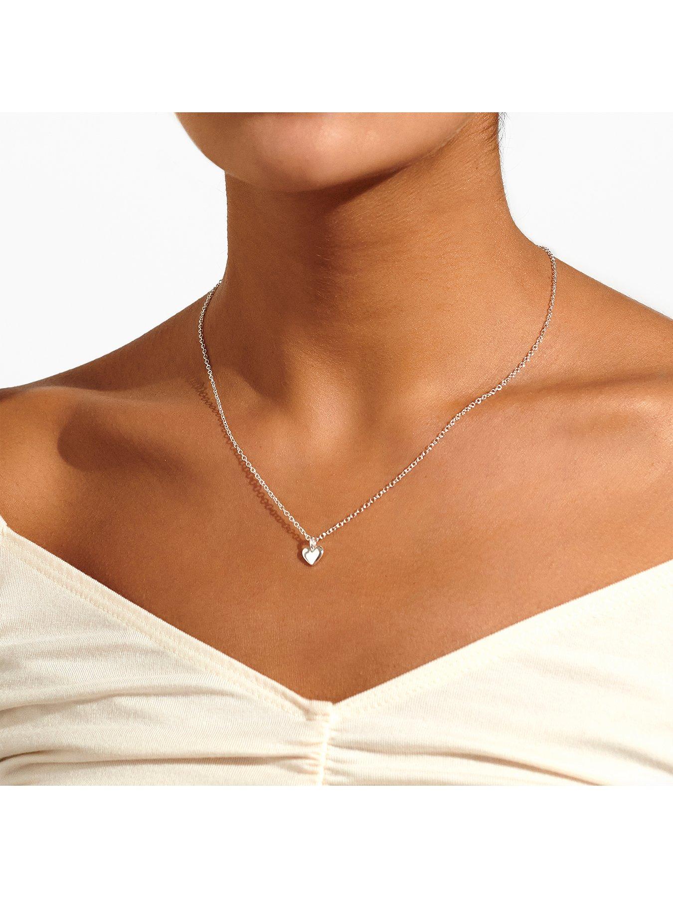 Joma Jewellery Mini Charms Heart Necklace In Silver Plating Very