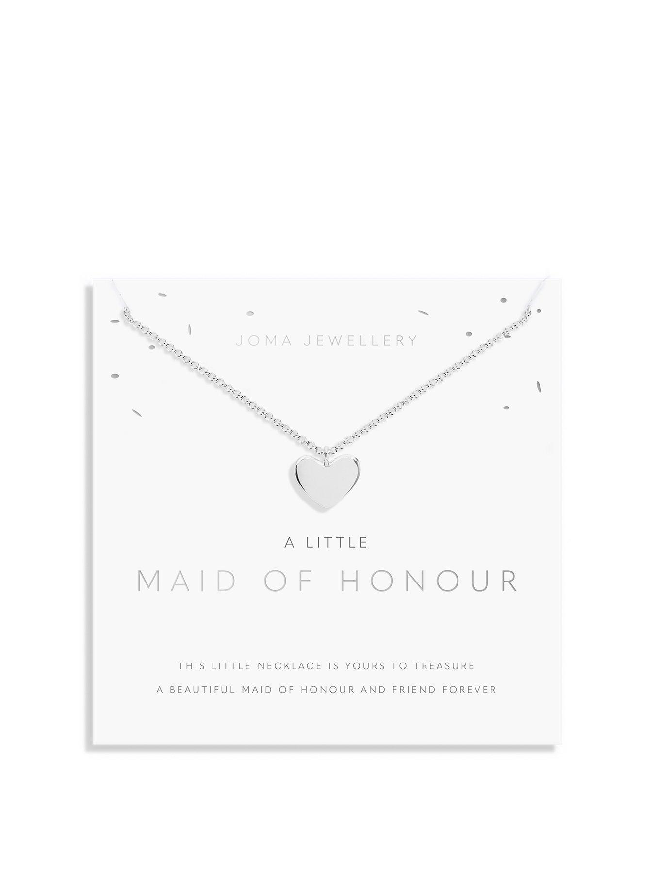 Joma Jewellery A Little Maid Of Honour Necklace In Silver Plating