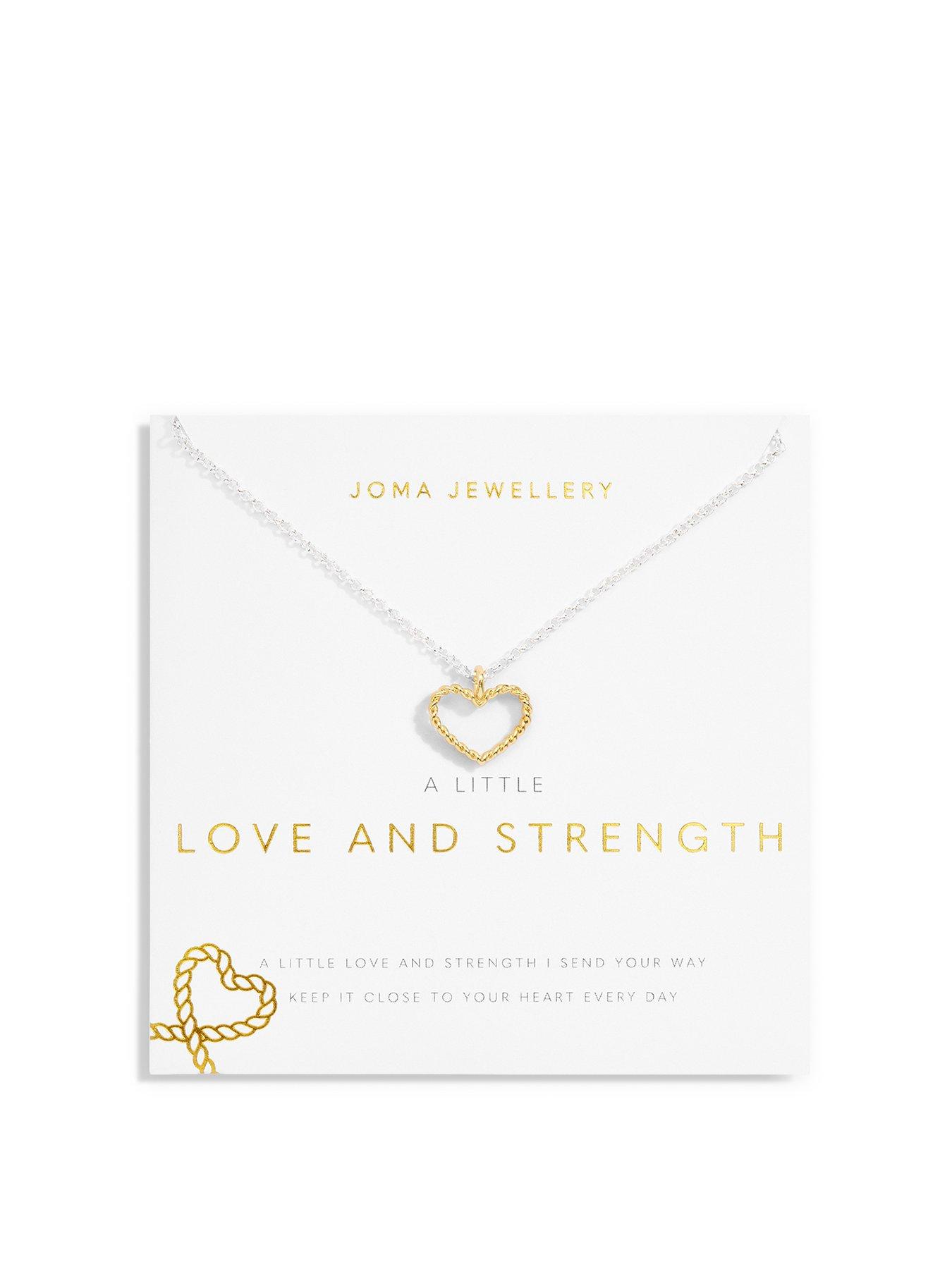 Product photograph of Joma Jewellery A Little Love And Strength Silver And Gold Necklace 46cm 5cm Extender from very.co.uk