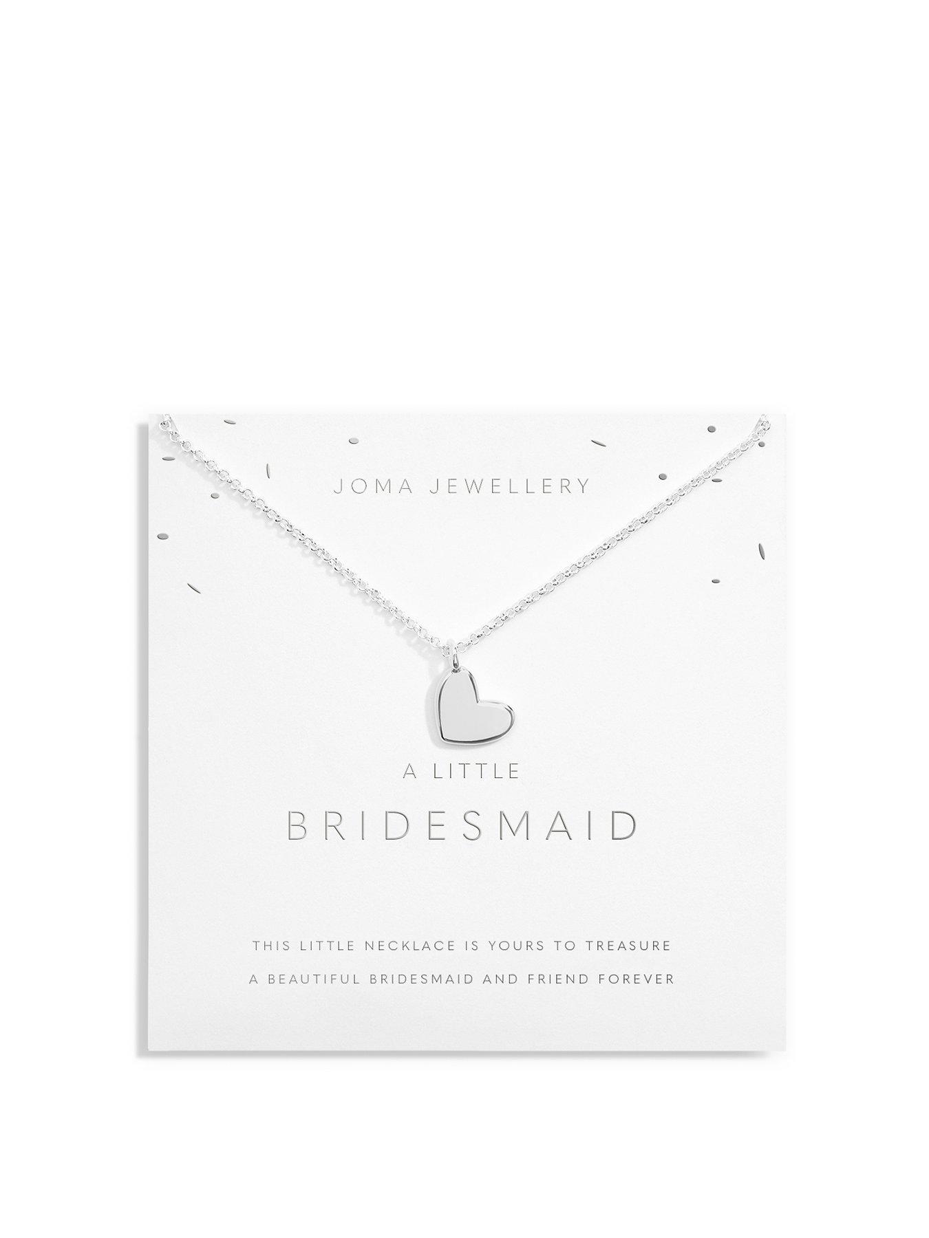 Product photograph of Joma Jewellery A Little Bridesmaid Silver Necklace 46cm 5cm Extender from very.co.uk