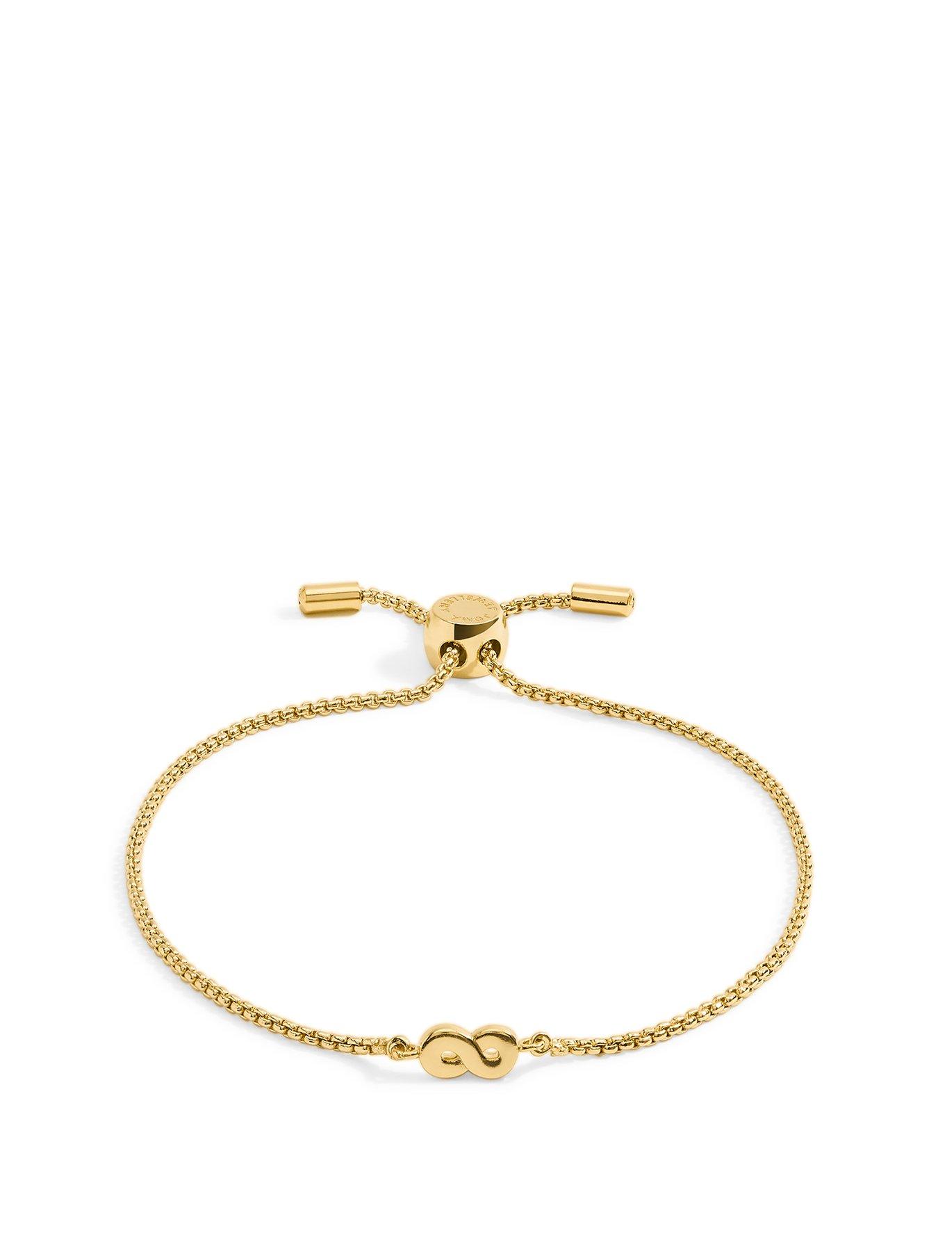 Product photograph of Joma Jewellery Mini Charms Infinity Gold Bracelet 24 5cm Adjustable from very.co.uk