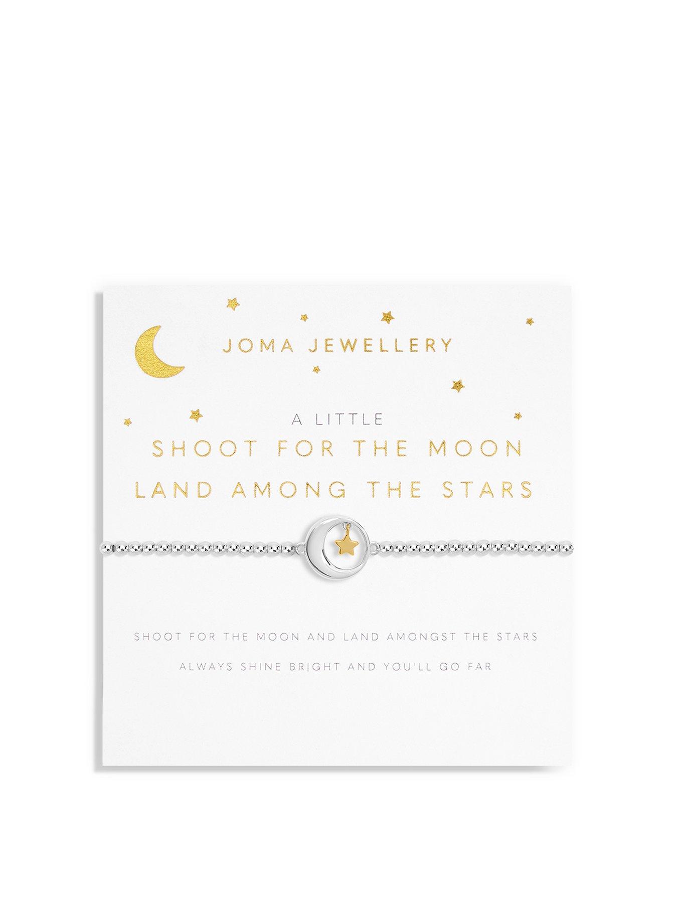 Product photograph of Joma Jewellery A Little Shoot For The Moon Land Amongst The Stars Silver And Gold Bracelet 15 5cm Stretch from very.co.uk