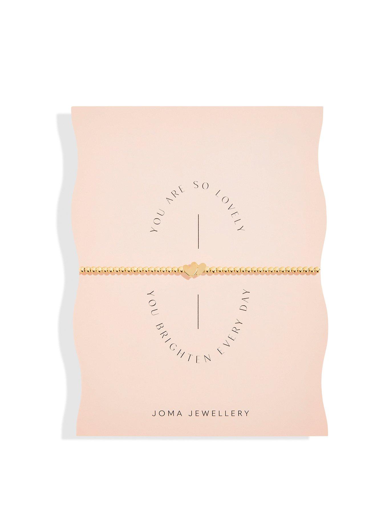 Product photograph of Joma Jewellery Share Happiness You Are So Lovely You Brighten Every Day Gold Bracelet 17 5cm Stretch from very.co.uk