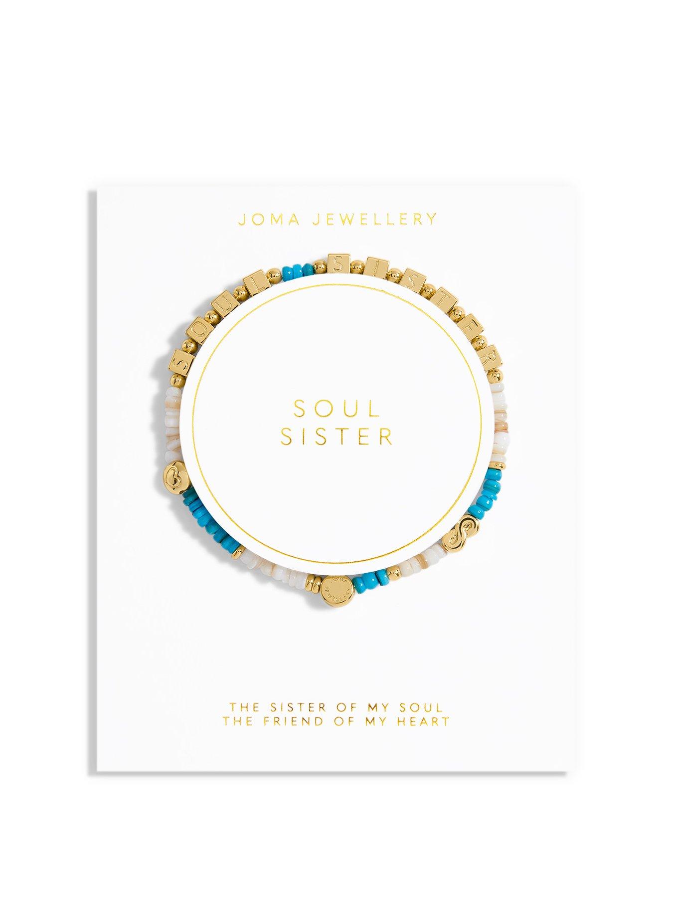 Product photograph of Joma Jewellery Happy Little Moments Soul Sister Gold Bracelet 17 5cm Stretch from very.co.uk