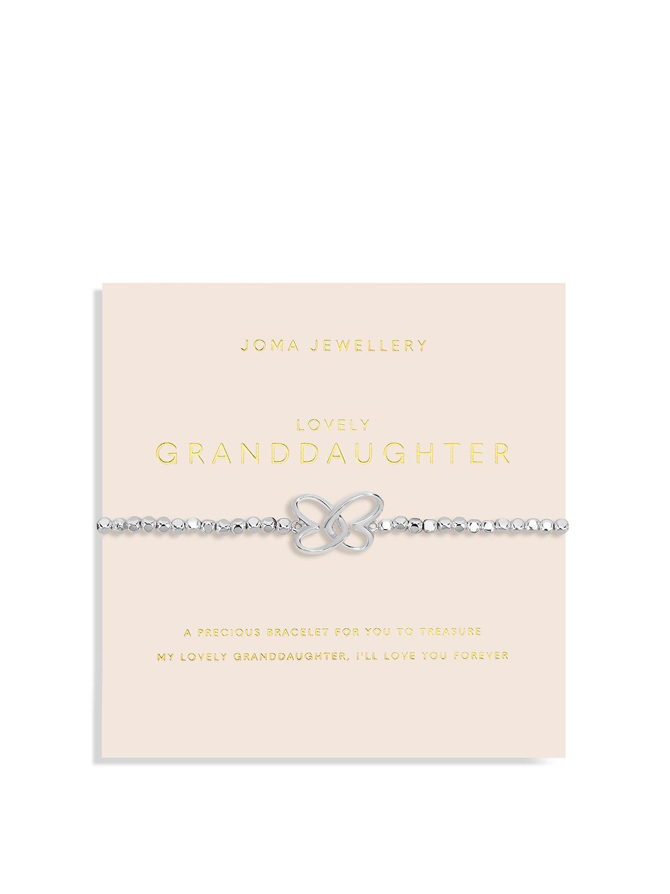 Product photograph of Joma Jewellery Forever Yours Lovely Granddaughter Bracelet In Silver Plating from very.co.uk