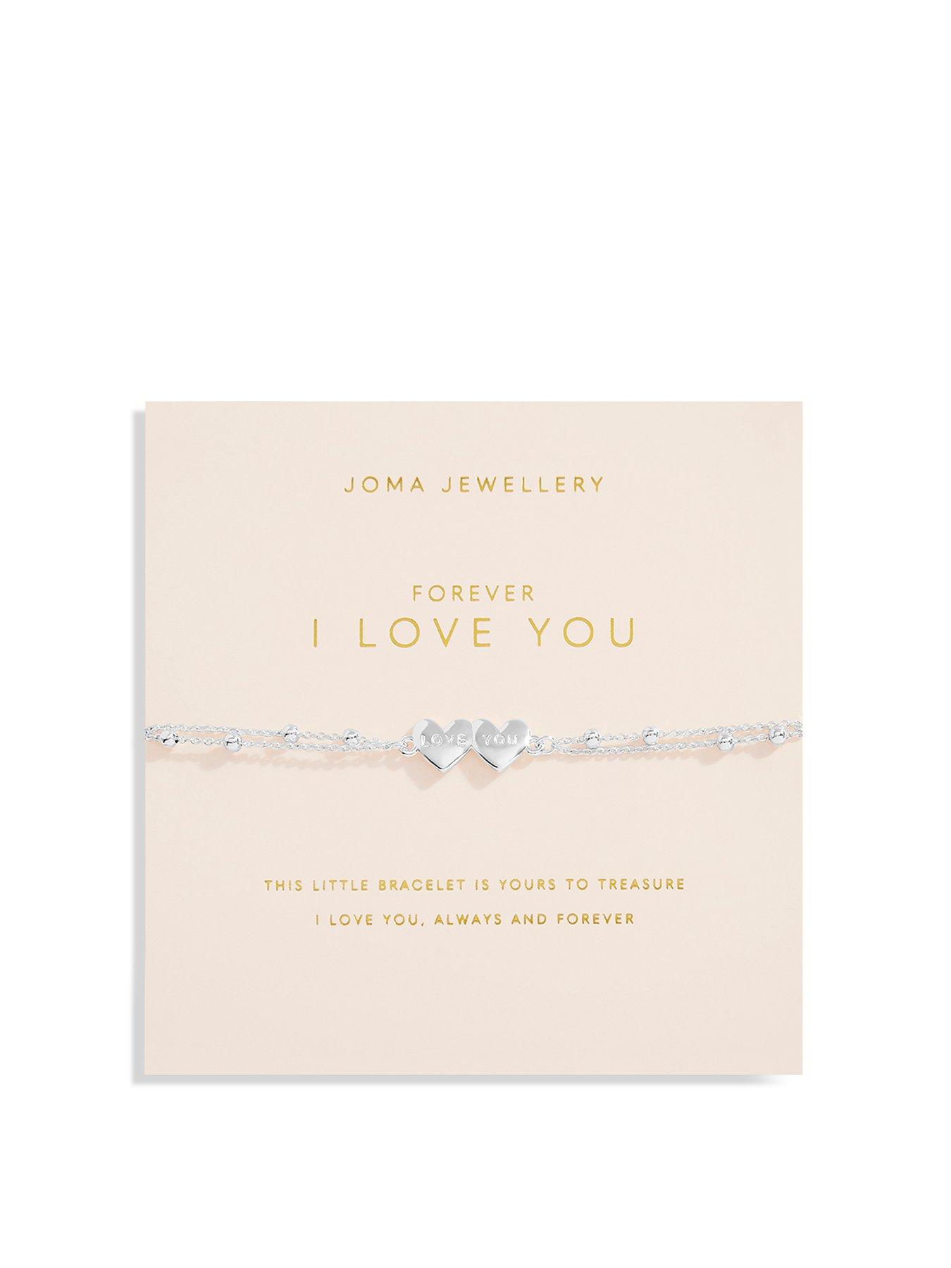 Product photograph of Joma Jewellery Forever Yours Love Collection Forever I Love You Silver Bracelet 18cm 3cm Extender from very.co.uk