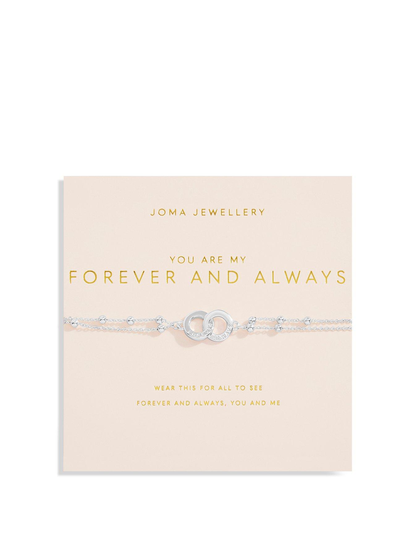 Product photograph of Joma Jewellery Forever Yours Love Collection You Are My Forever And Always Silver Bracelet 18cm 3cm Extender from very.co.uk