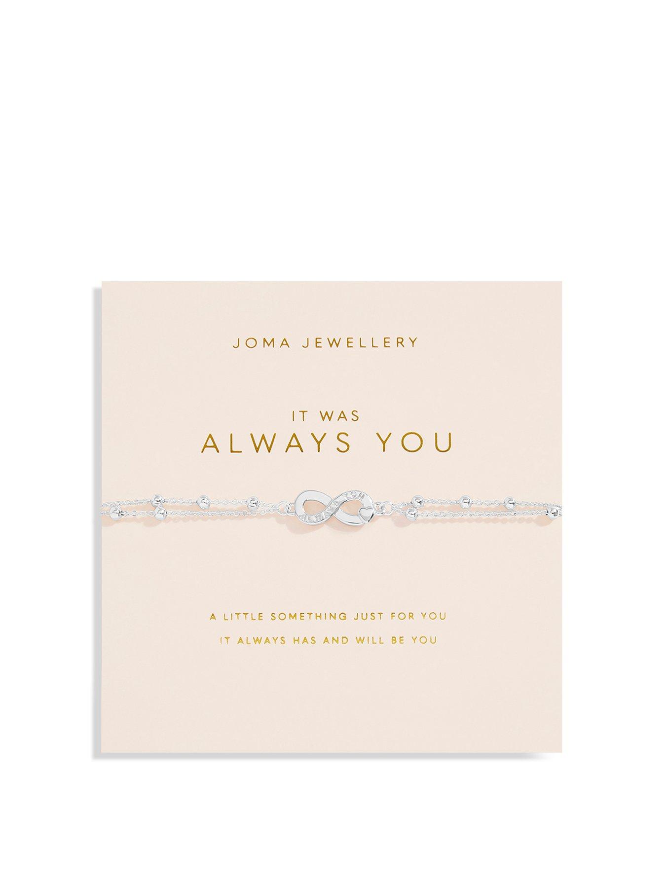 Product photograph of Joma Jewellery Forever Yours Love Collection It Was Always You Silver Bracelet 18cm 3cm Extender from very.co.uk