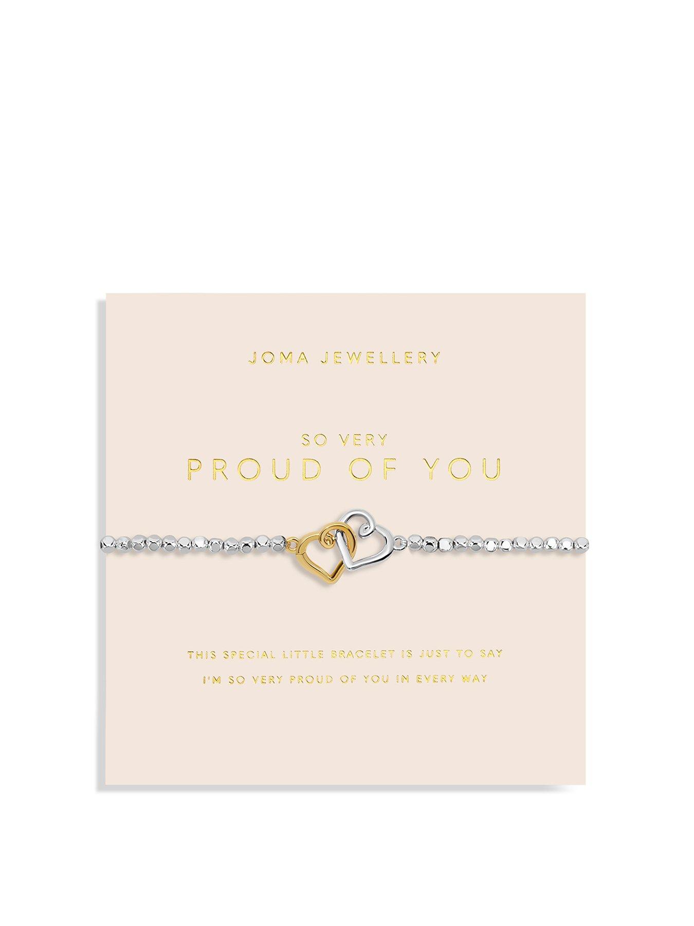 Product photograph of Joma Jewellery Forever Yours So Very Proud Of You Silver And Gold Bracelet 17 Cm Stretch from very.co.uk