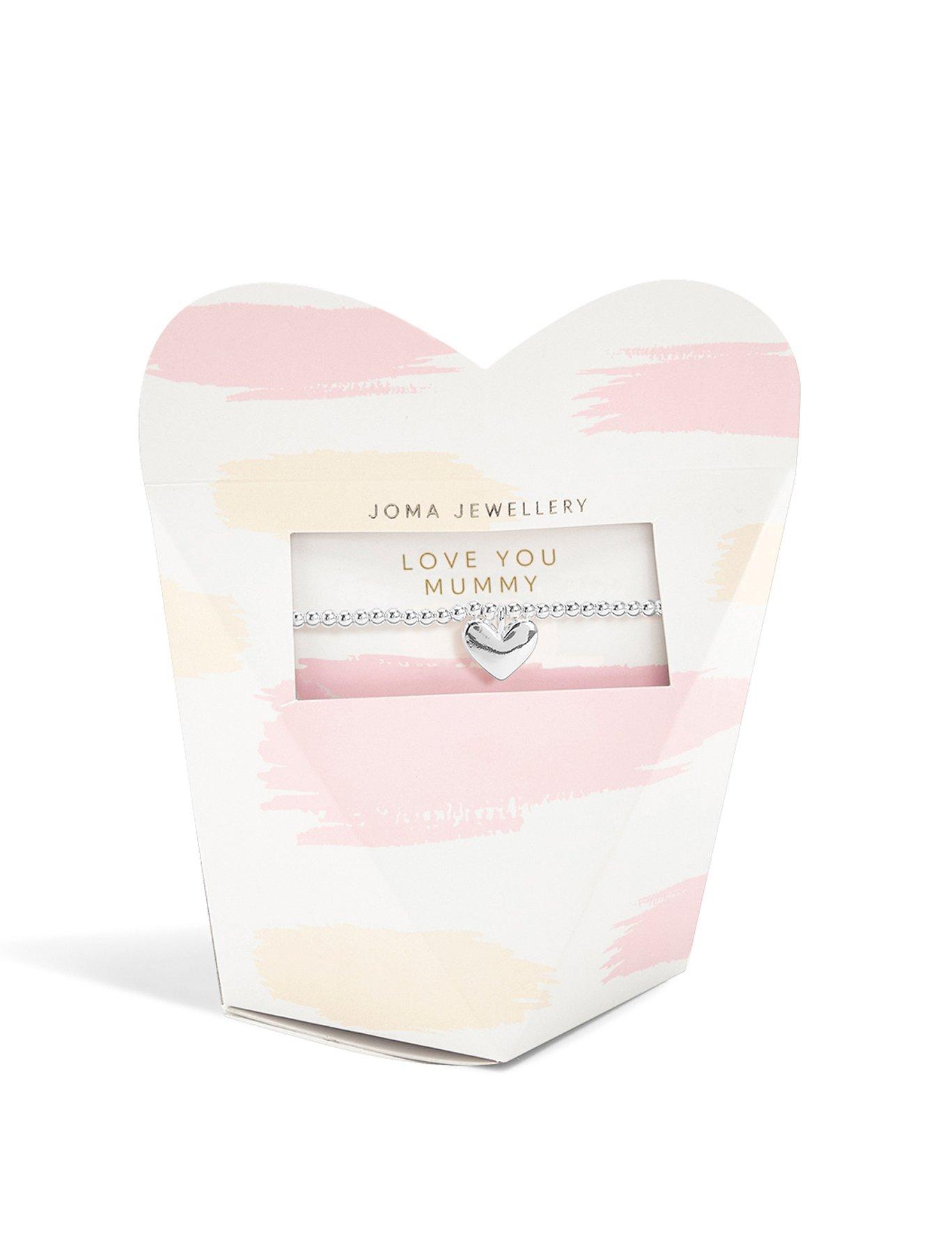 Product photograph of Joma Jewellery Mother S Day From The Heart Gift Box Love You Mummy Silver Bracelet from very.co.uk