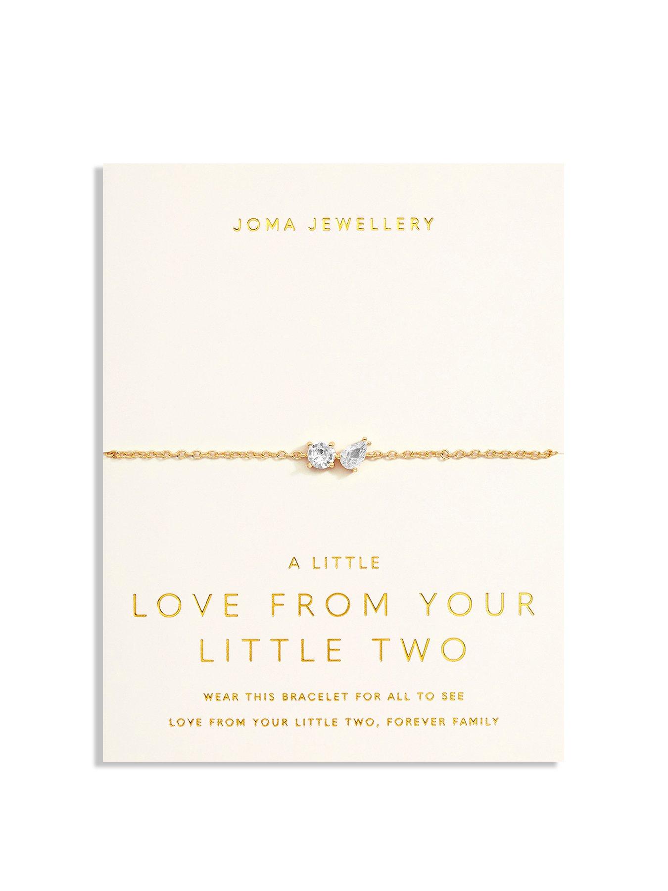 Product photograph of Joma Jewellery Love From Your Little Ones Two Gold Bracelet 18cm 3cm Extender from very.co.uk