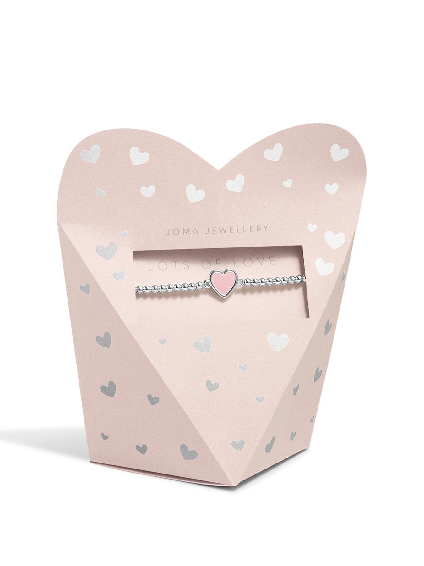 Product photograph of Joma Jewellery Children S From The Heart Gift Box Heart Silver Bracelet 15 5cm Stretch from very.co.uk