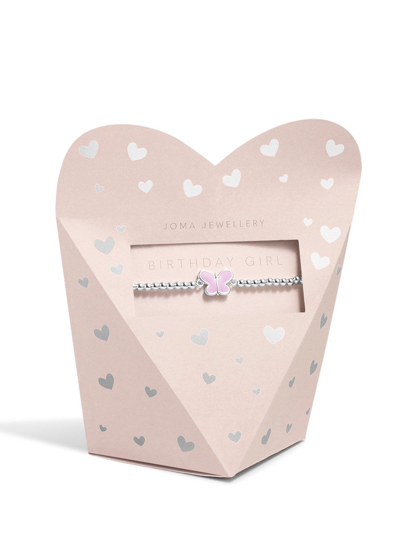 Product photograph of Joma Jewellery Children S From The Heart Gift Box Butterfly Silver Bracelet 15 5cm Stretch from very.co.uk