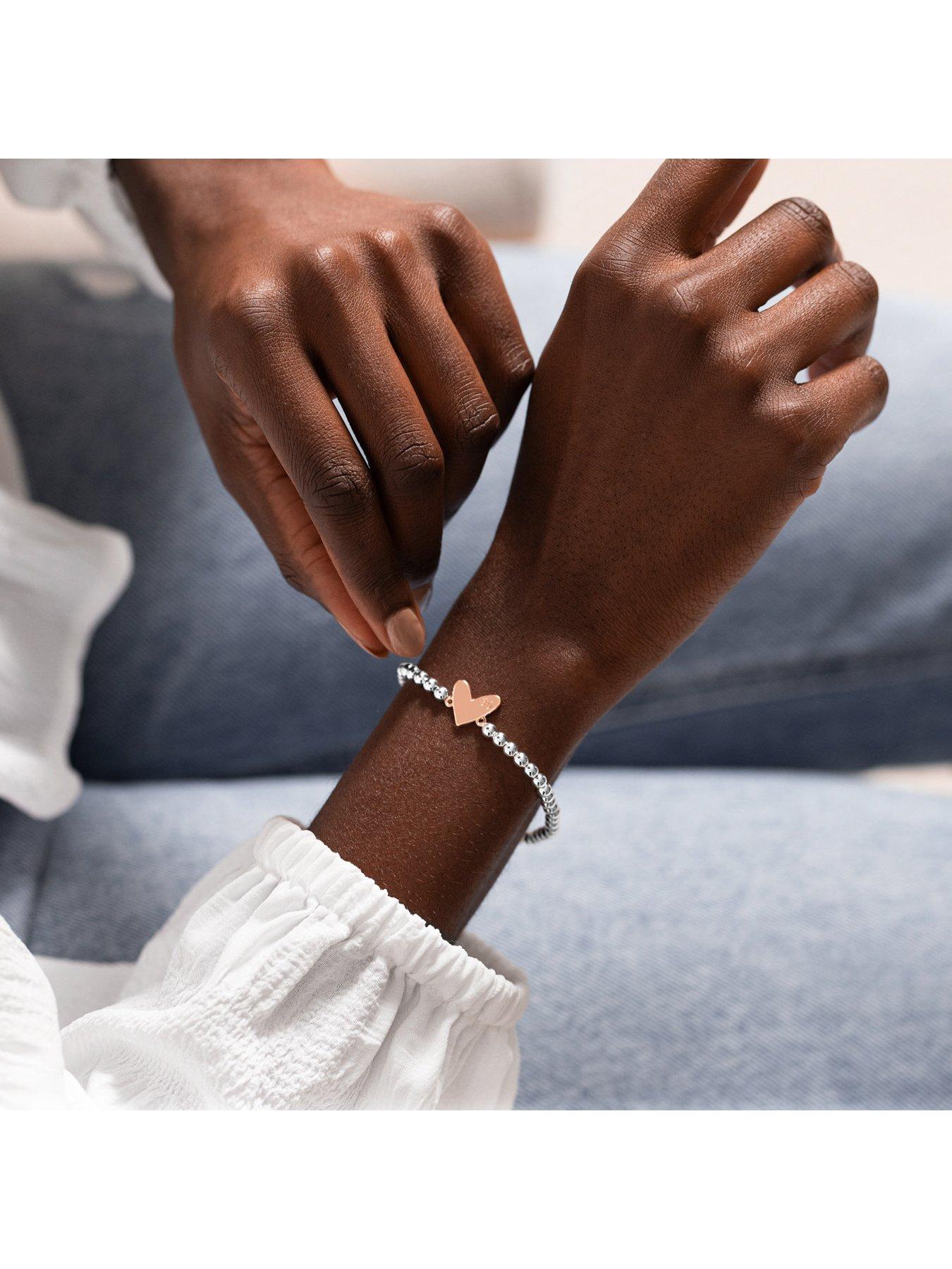 Joma Jewellery BEAUTIFULLY BOXED A LITTLES HAPPY 30TH BIRTHDAY Silver Bracelet 17.5cm stretch Very