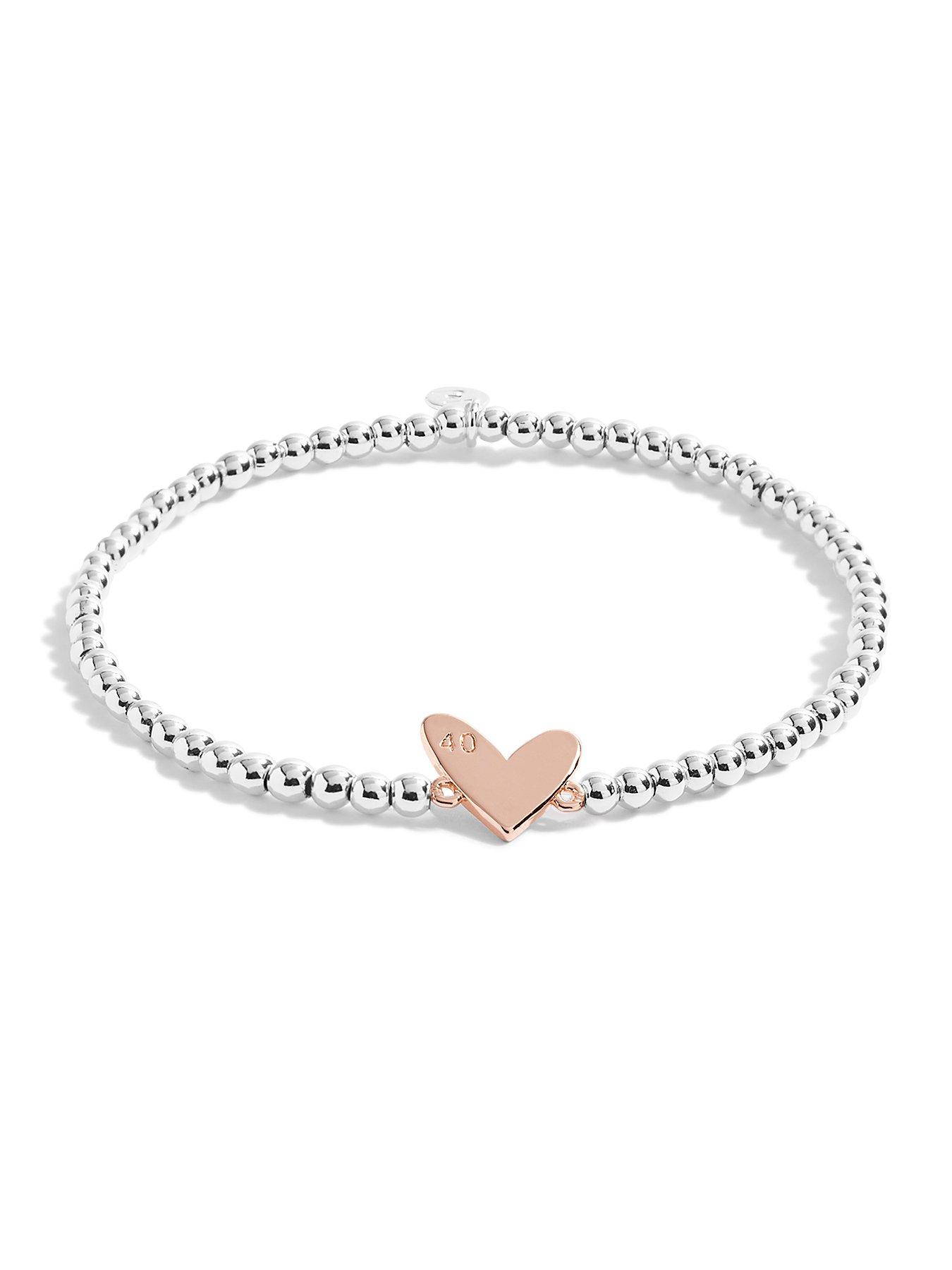 Image 2 of 5 of Joma Jewellery Beautifully Boxed A Little Happy 40th Birthday Bracelet In Silver Plating