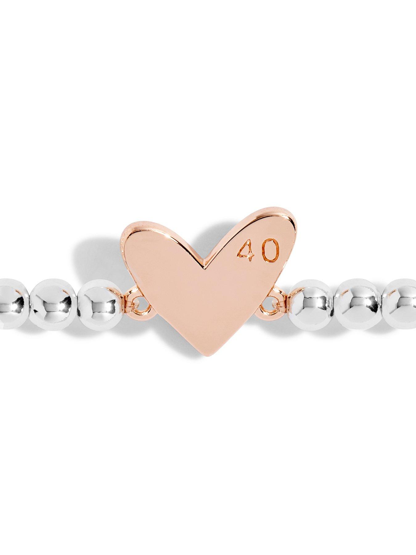 Image 3 of 5 of Joma Jewellery Beautifully Boxed A Little Happy 40th Birthday Bracelet In Silver Plating