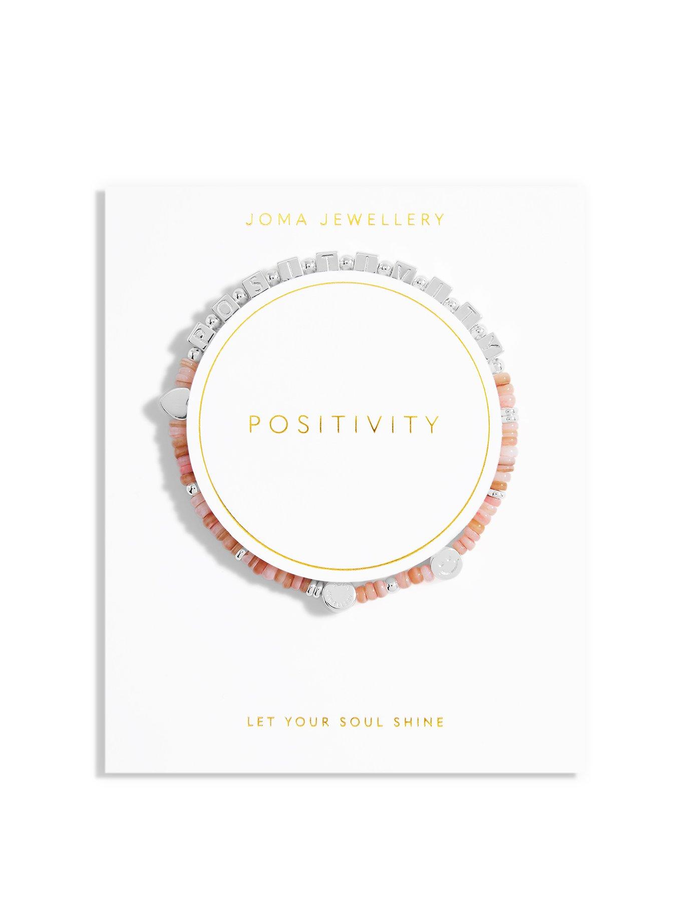 Product photograph of Joma Jewellery Happy Little Moments Positivity Silver Bracelet 17 5cm Stretch from very.co.uk