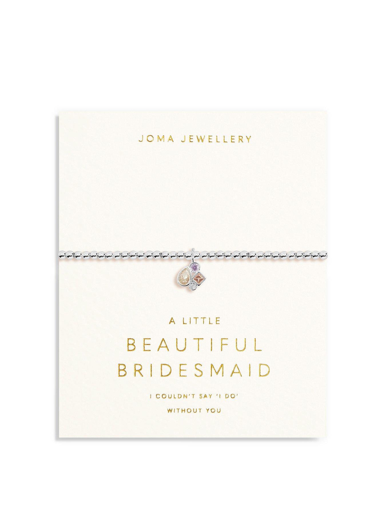 Product photograph of Joma Jewellery Bridal A Little Beautiful Bridesmaid Bracelet In Silver Plating from very.co.uk