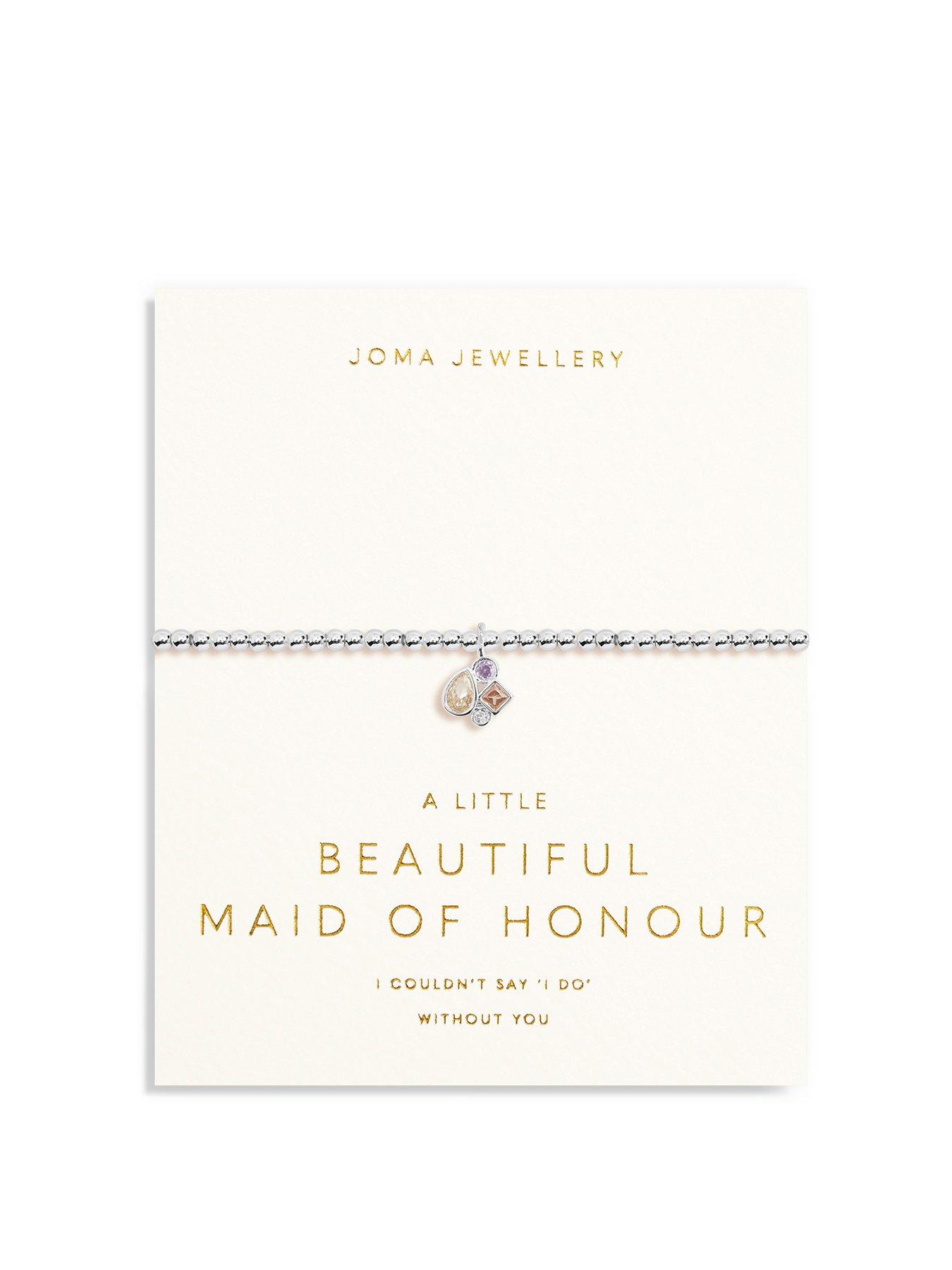 Product photograph of Joma Jewellery Bridal A Little Maid Of Honour Silver Bracelet 17 5cm Stretch from very.co.uk