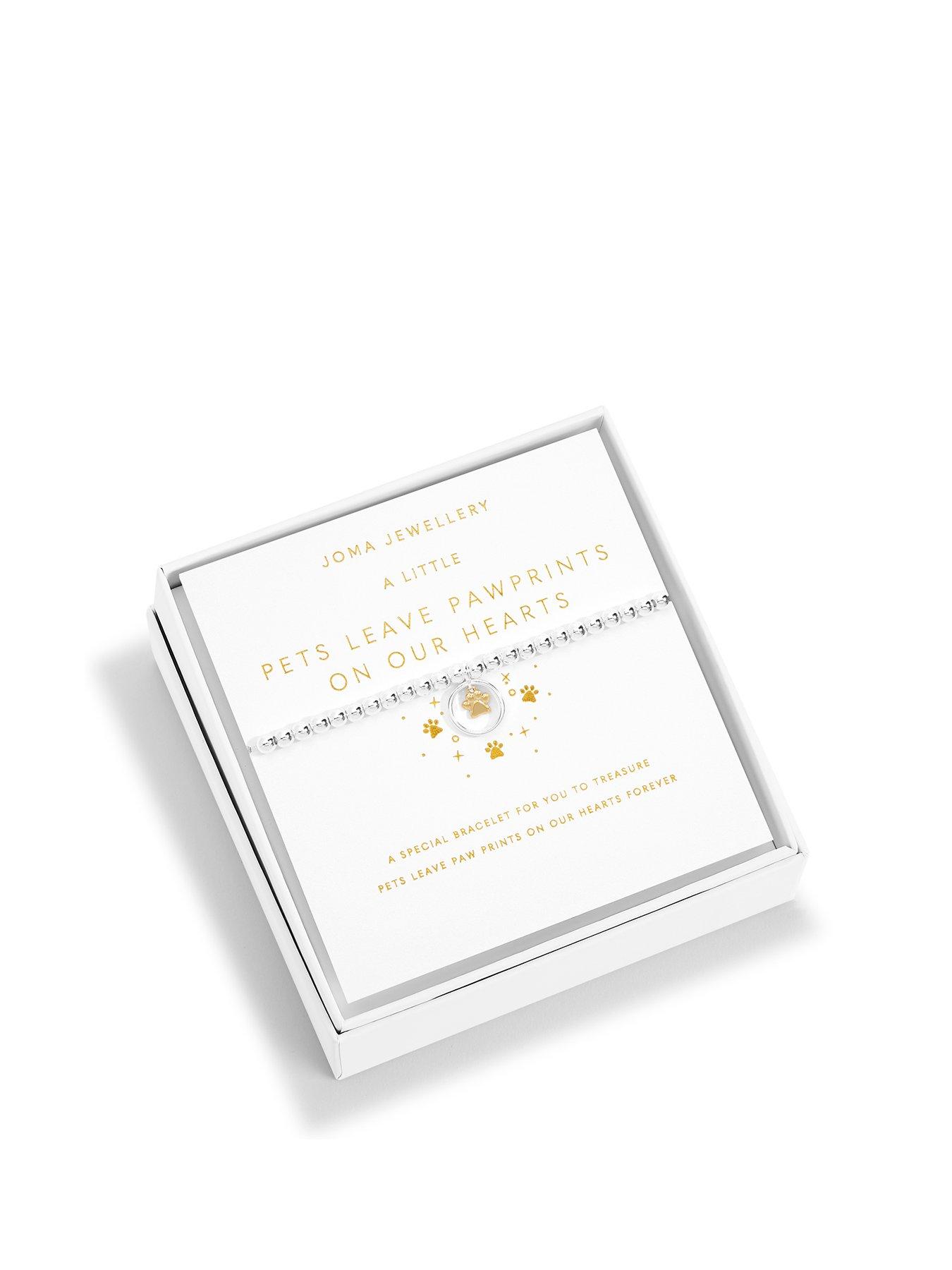 undefined Boxed A Little Pets Leave Pawprints On Our Hearts Bracelet In Silver And Gold Plating
