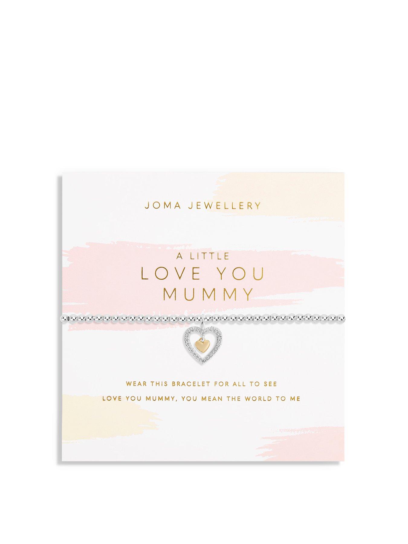 Product photograph of Joma Jewellery Mother S Day A Little Love You Mummy Silver And Gold Bracelet 17 5cm Stretch from very.co.uk