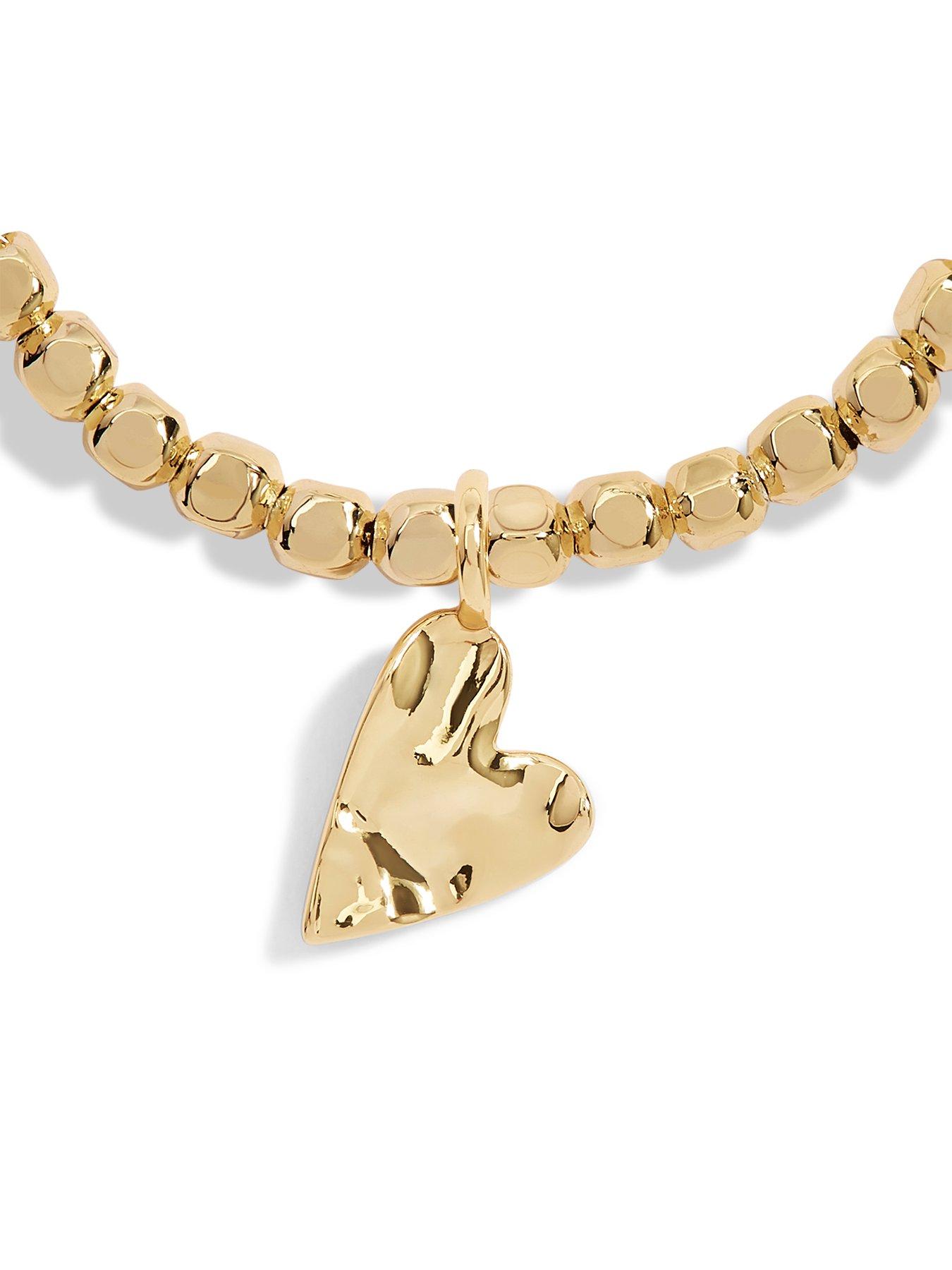 Joma Jewellery Hammered Heart Anklet In Gold Plating Very