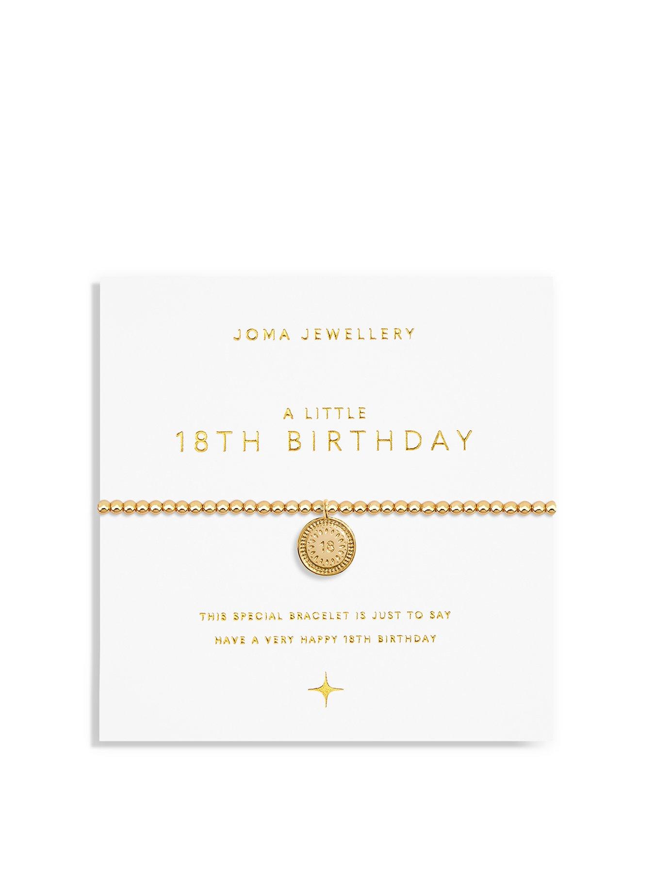 Product photograph of Joma Jewellery A Little 18th Birthday Bracelet In Gold Plating from very.co.uk